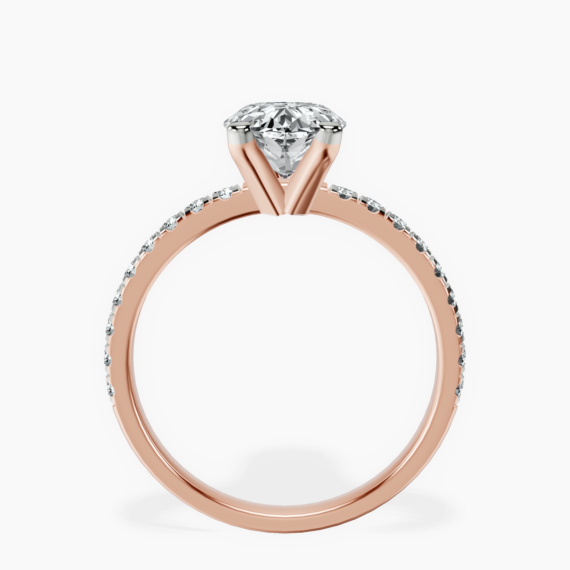 14kt Rose Gold Venetia Half Eternity Lab Diamond Ring side right image one