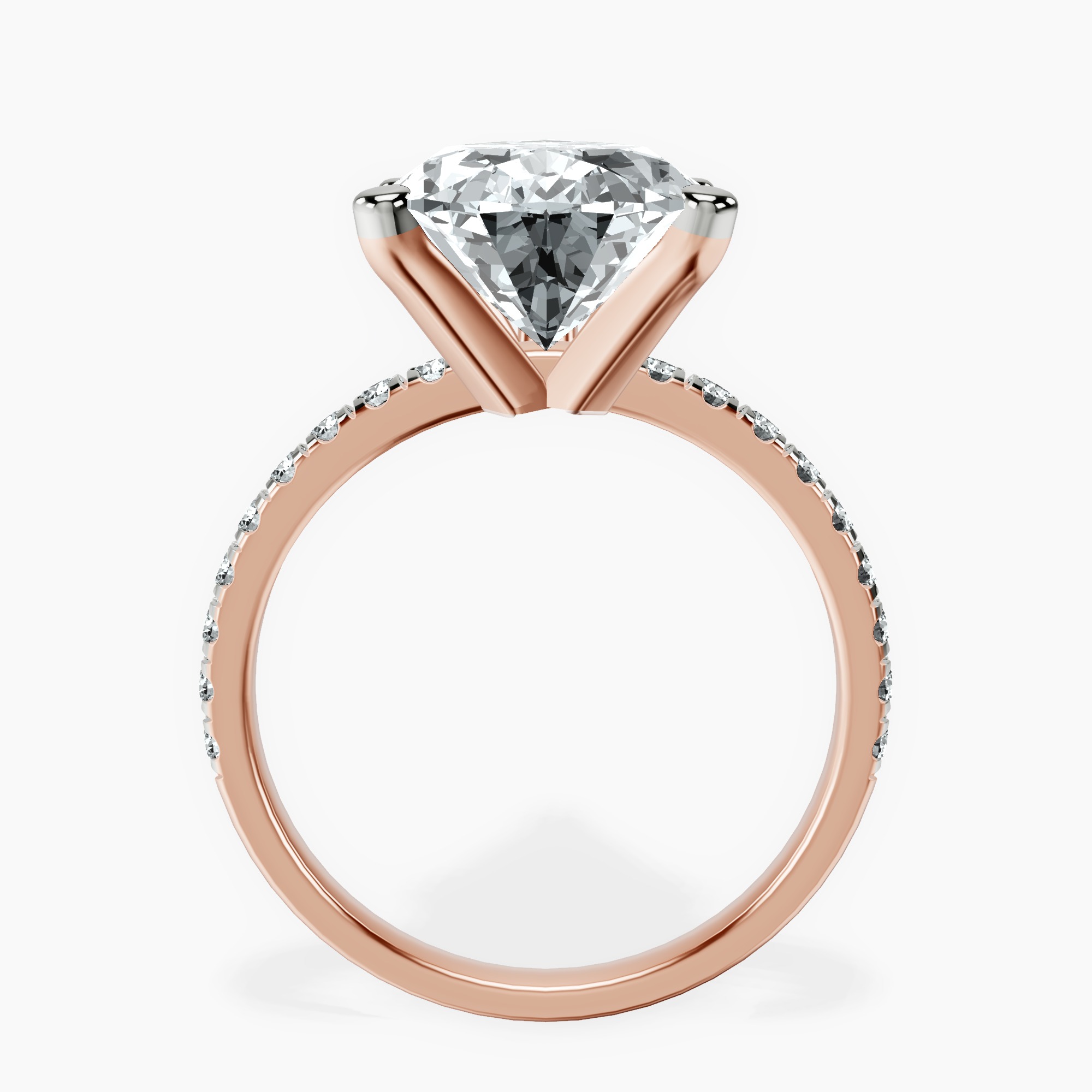 14kt Rose Gold Venetia Half Eternity Lab Diamond Ring side right image one
