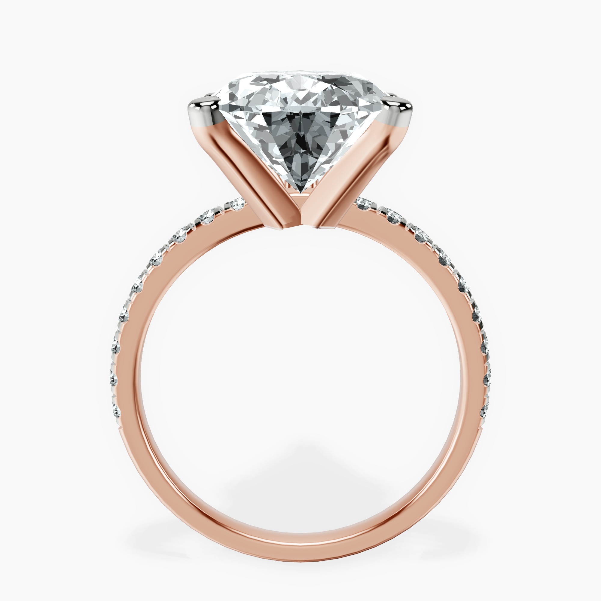 10kt Rose Gold Venetia Half Eternity Lab Diamond Ring side right image one