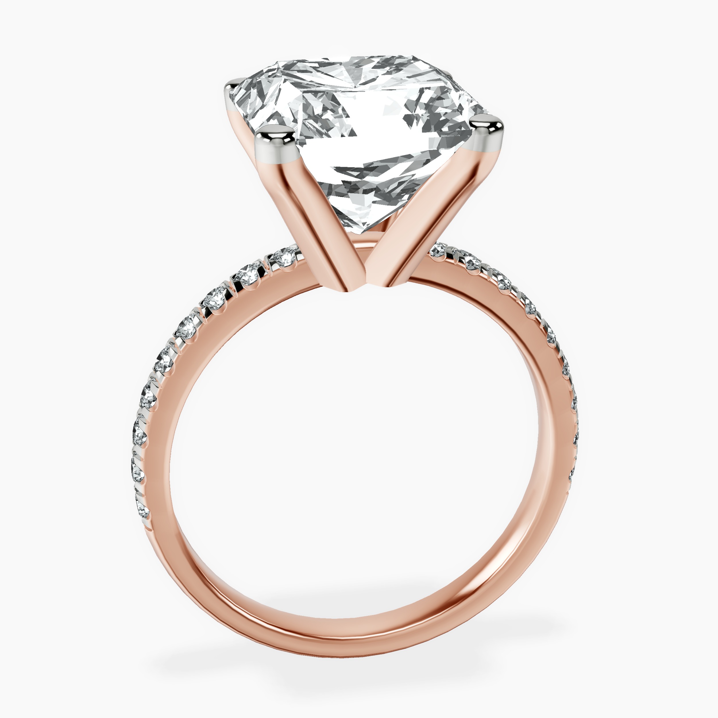 14kt Rose Gold Venetia Half Eternity Lab Diamond Ring side right image one