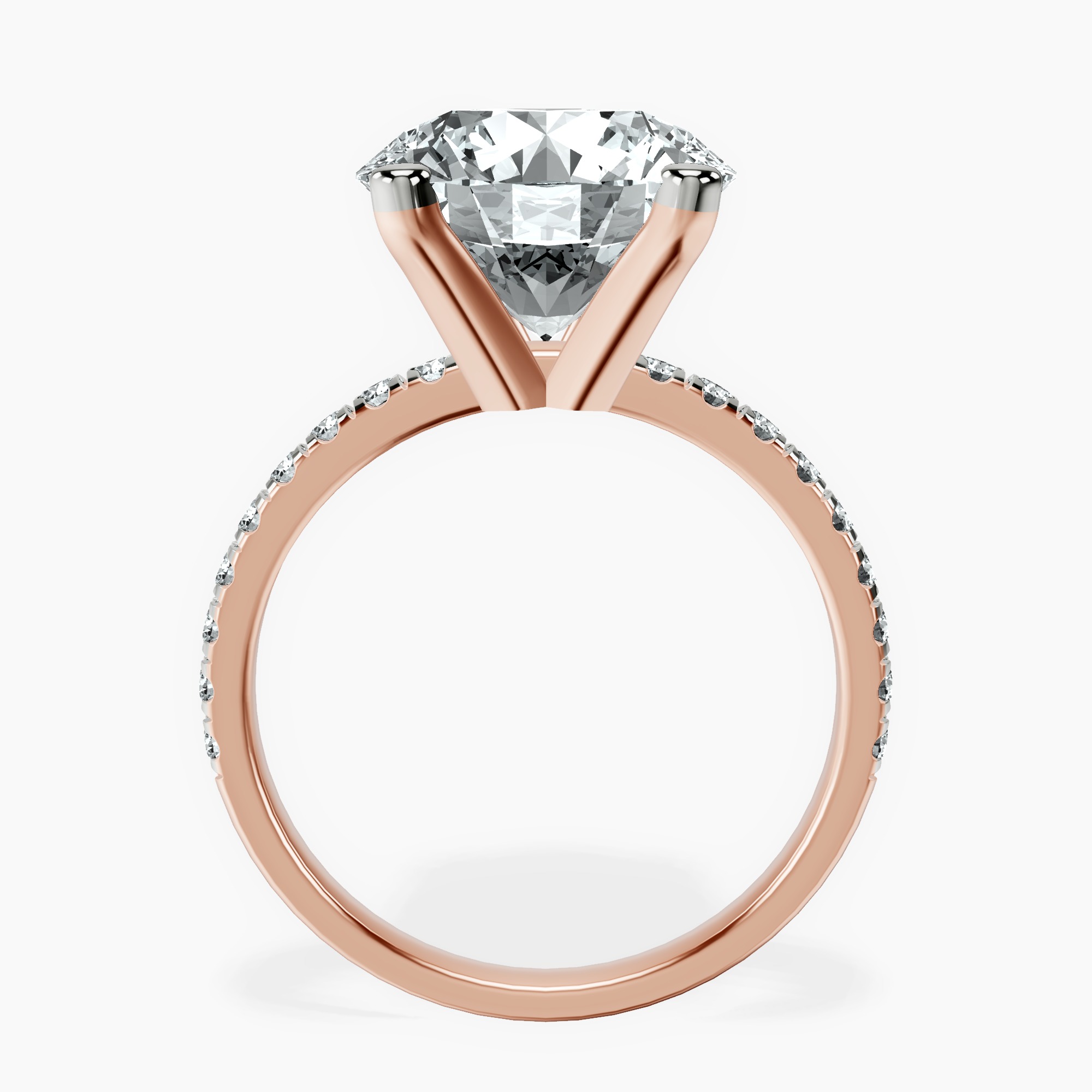 10kt Rose Gold Venetia Half Eternity Lab Diamond Ring side right image one