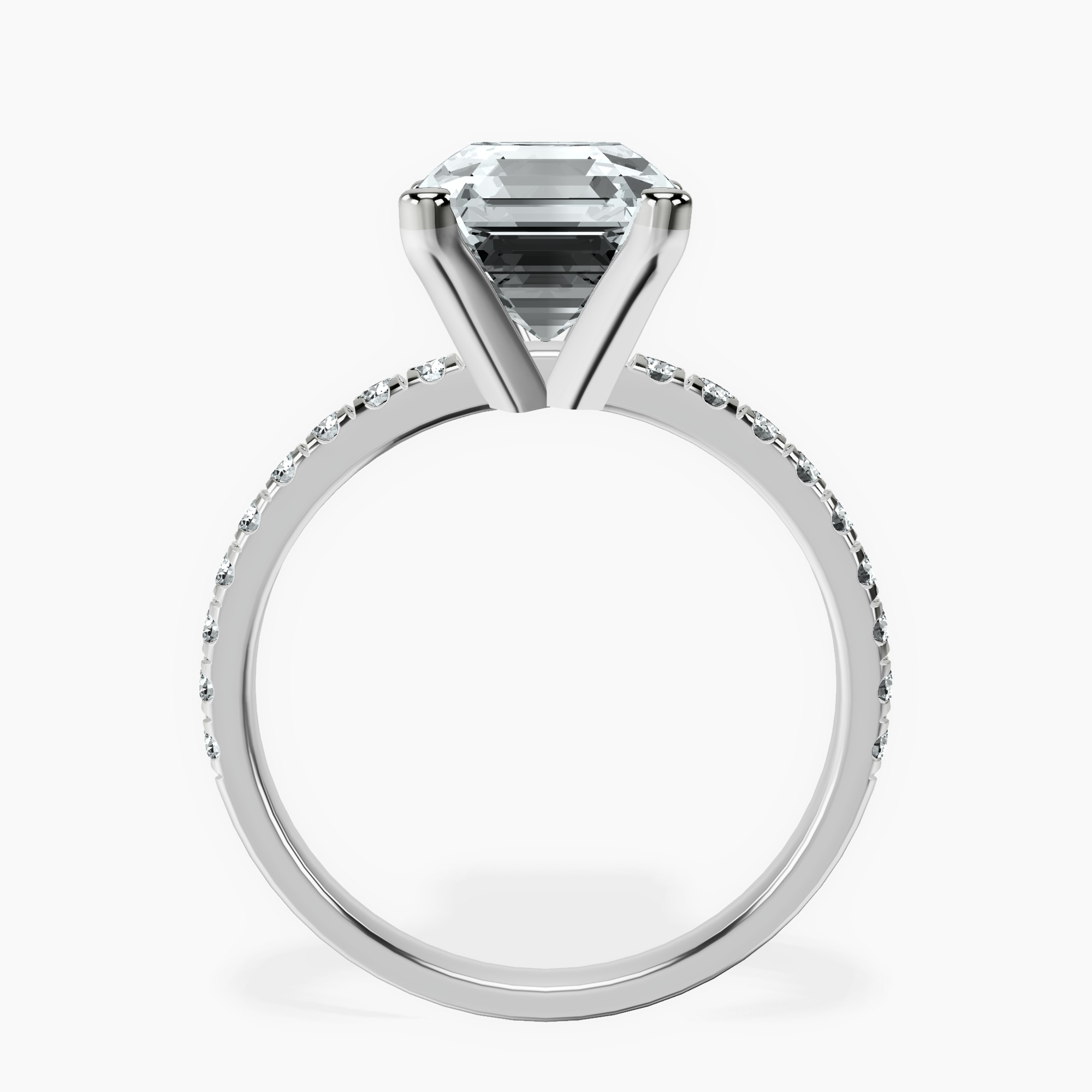 Platinum Venetia Half Eternity Lab Diamond Ring side right image one