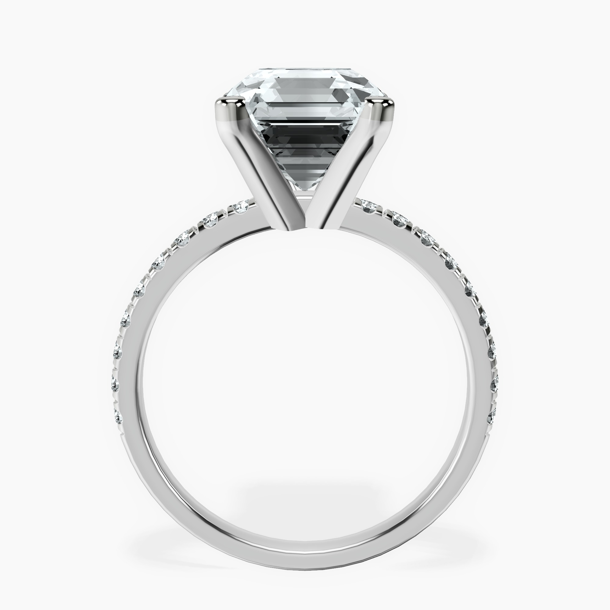 10kt White Gold Venetia Half Eternity Lab Diamond Ring side right image one