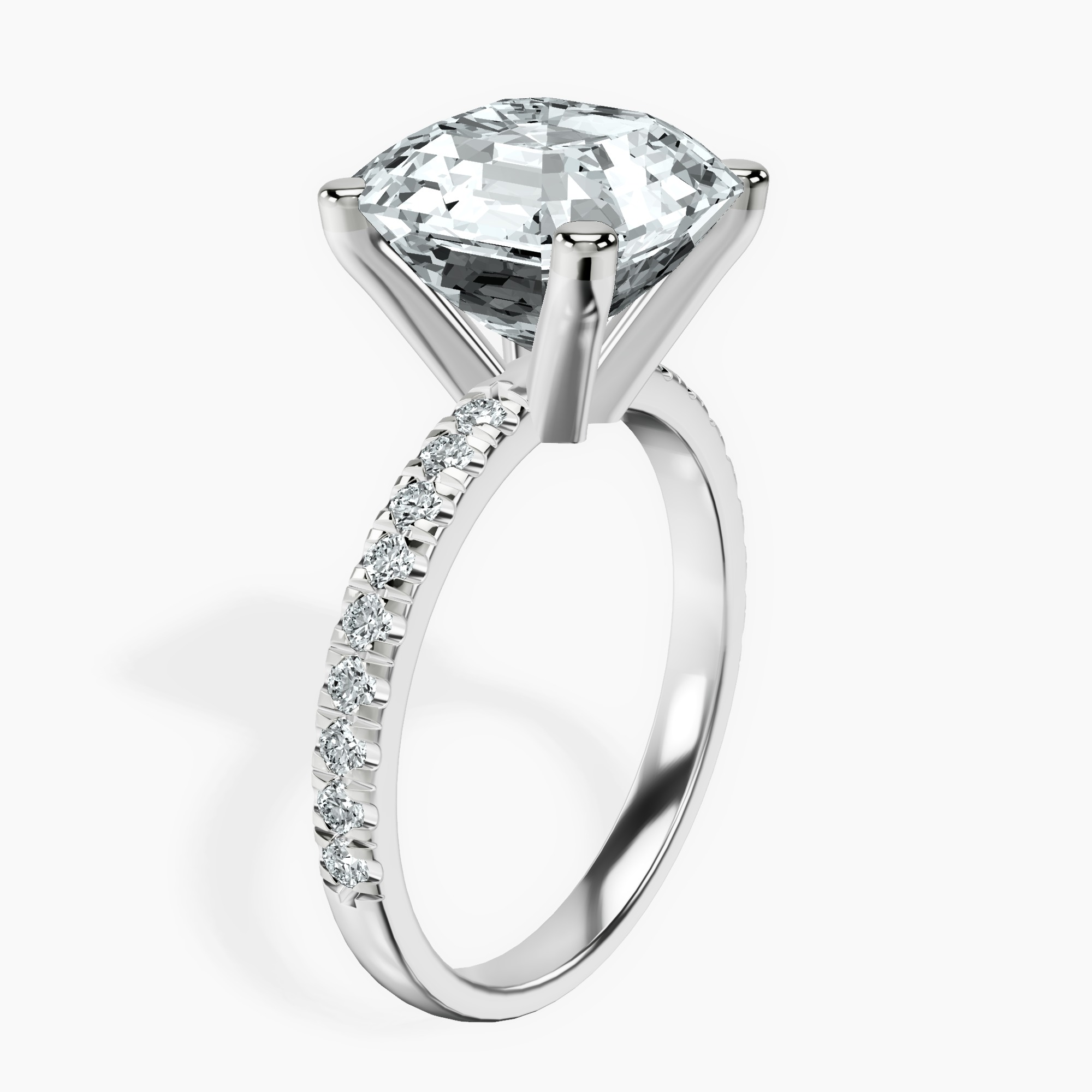 Platinum Venetia Half Eternity Lab Diamond Ring standing product image one