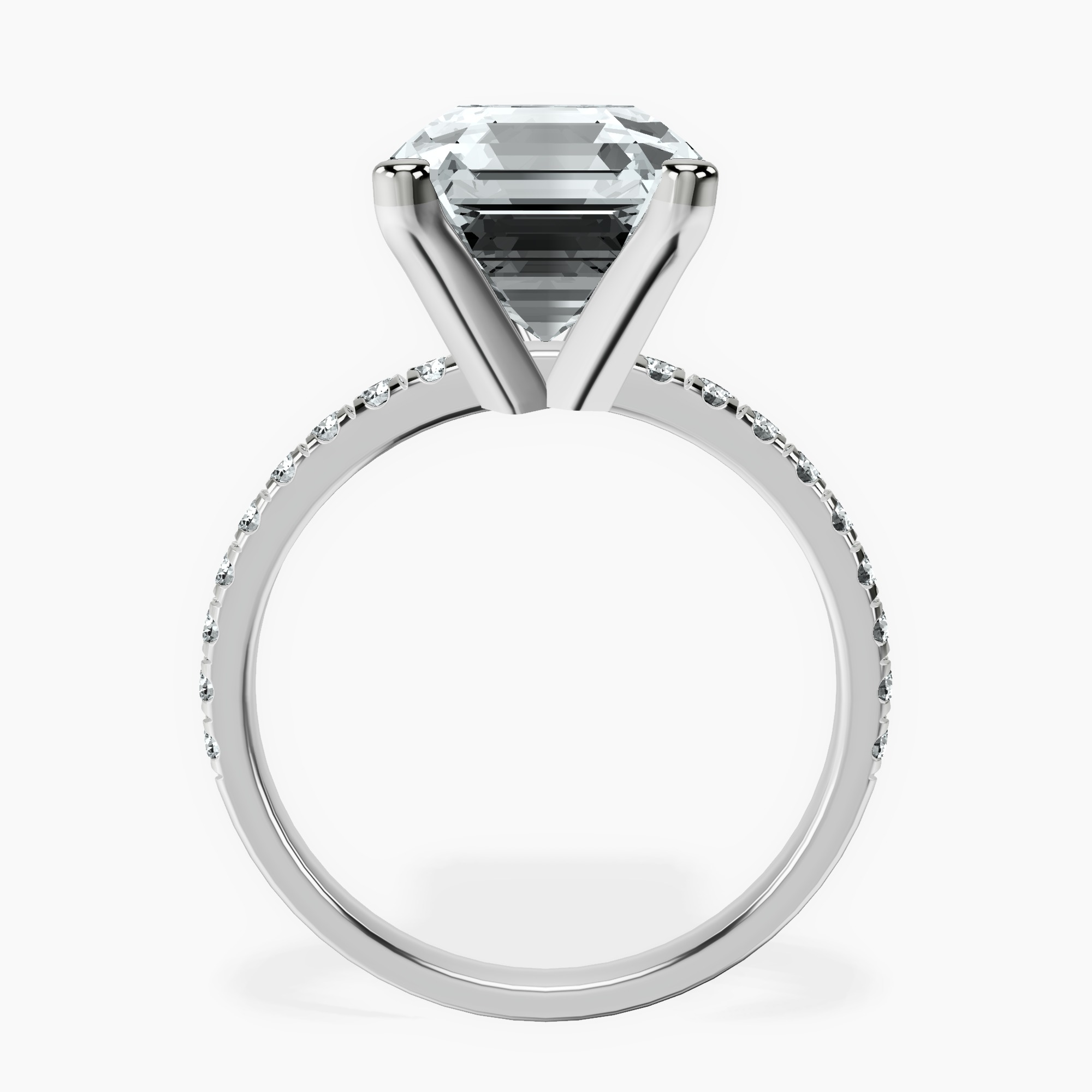 Platinum Venetia Half Eternity Lab Diamond Ring side right image one