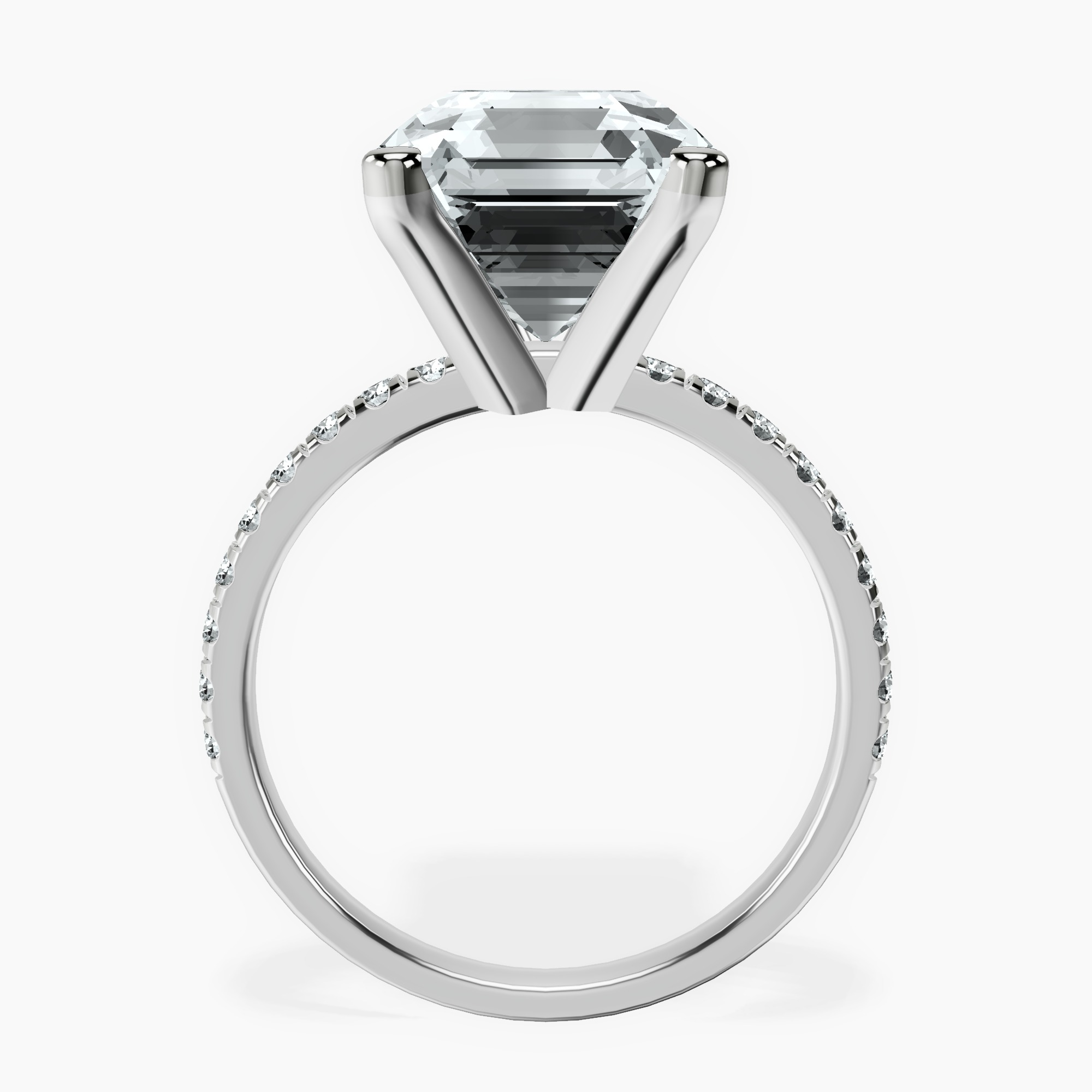 Platinum Venetia Half Eternity Lab Diamond Ring side right image one