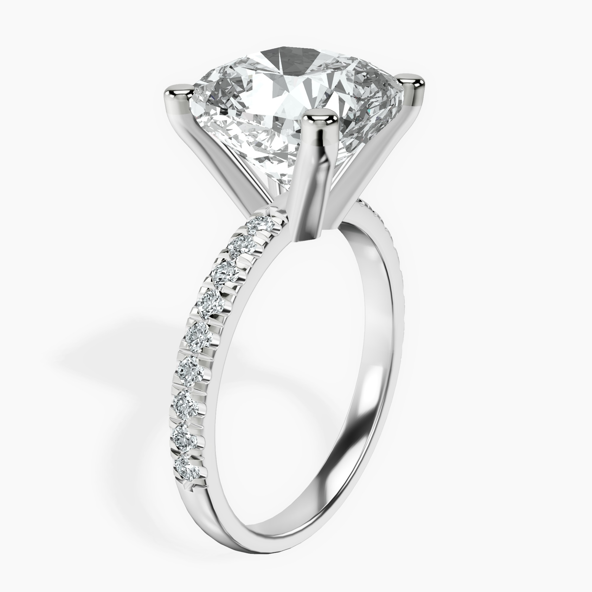 Platinum Venetia Half Eternity Lab Diamond Ring standing product image one