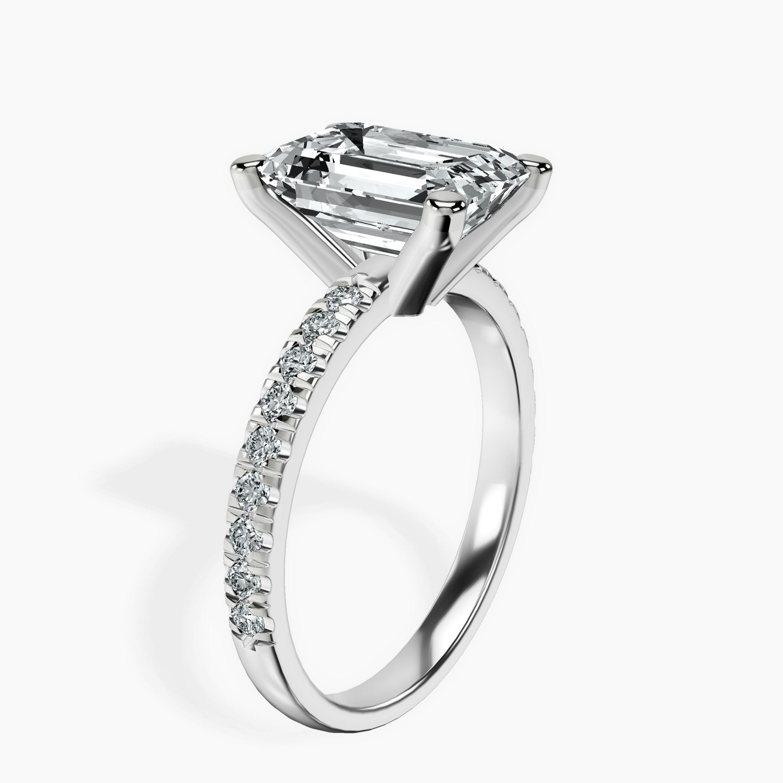 Platinum Venetia Half Eternity Lab Diamond Ring standing product image one