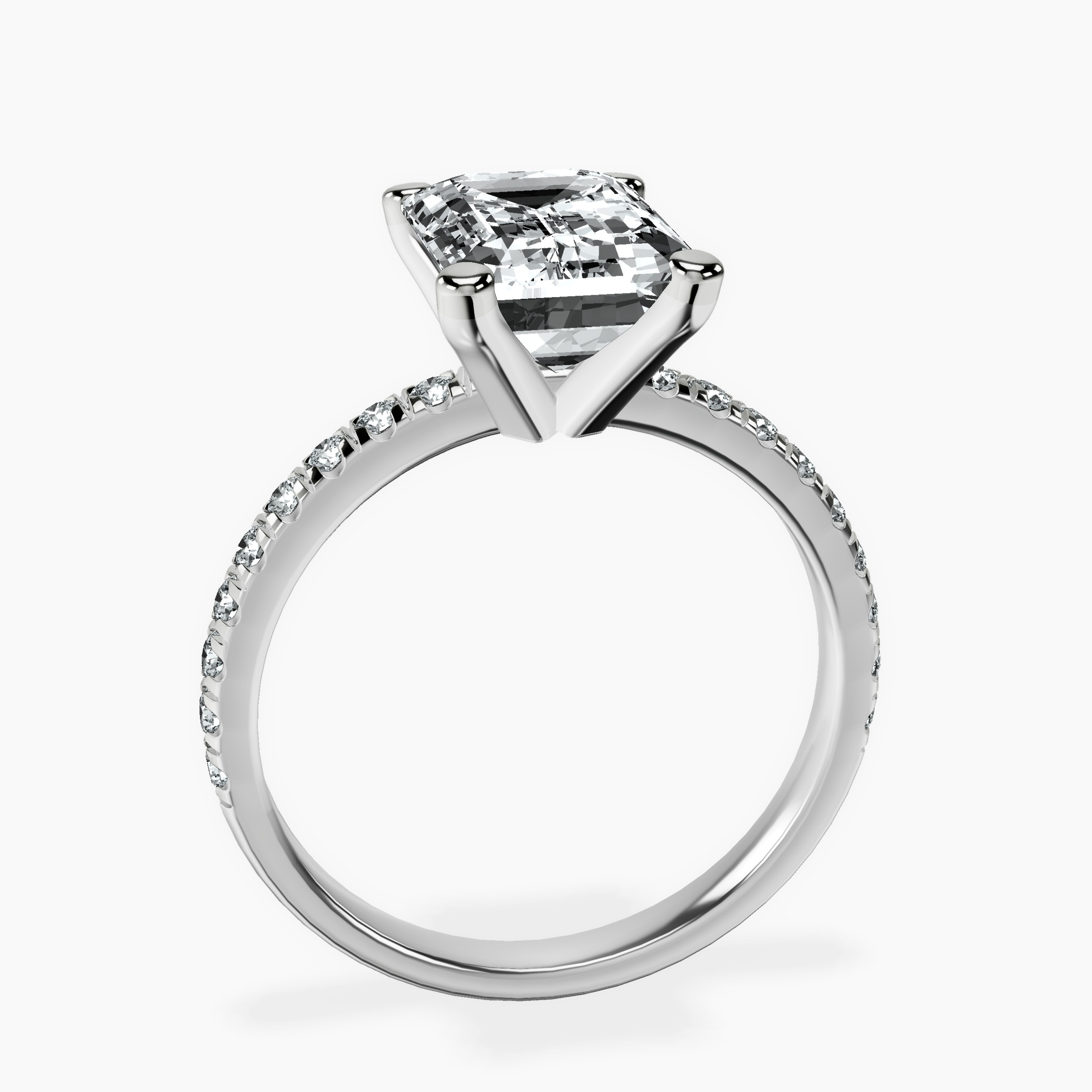 Platinum Venetia Half Eternity Lab Diamond Ring side right image one