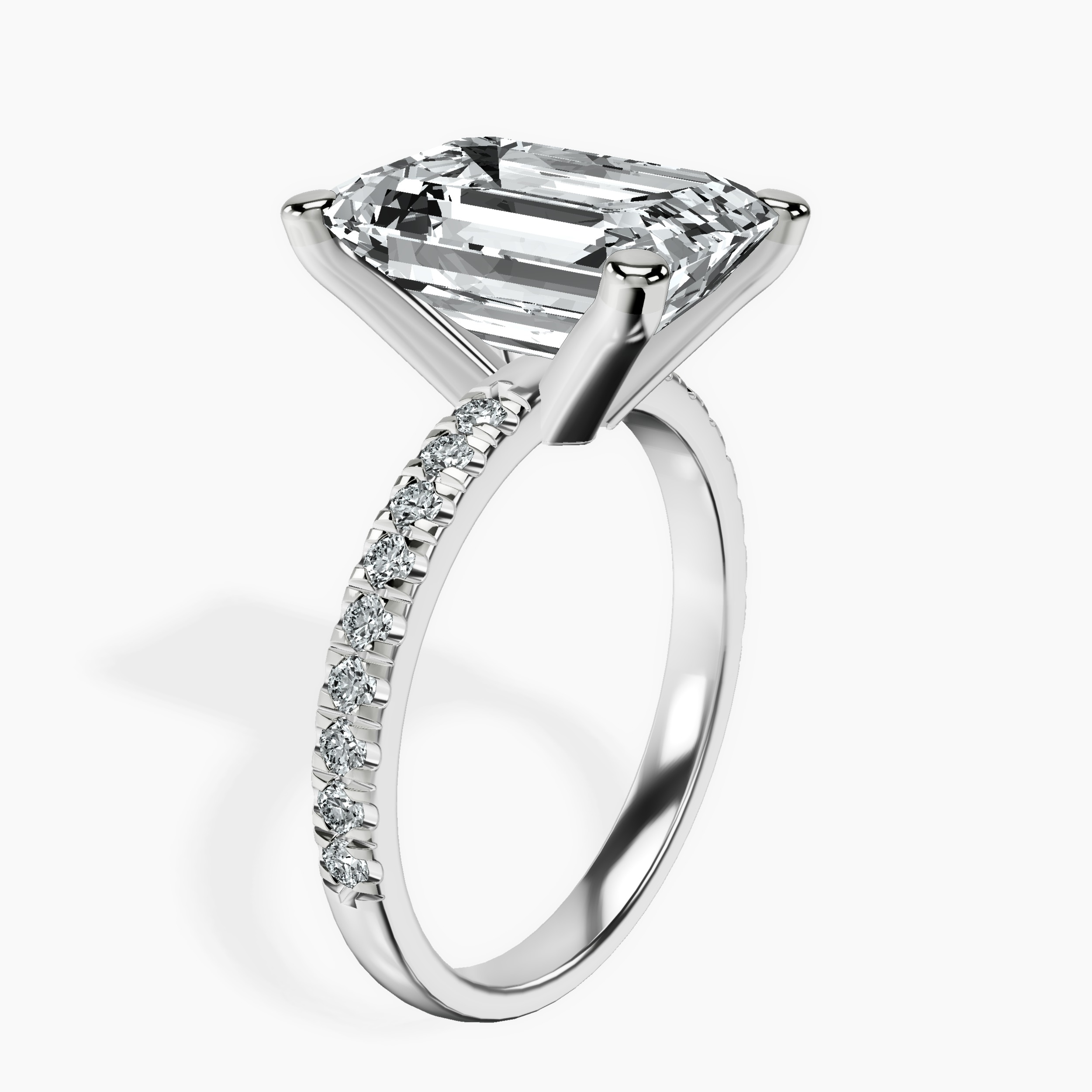 Platinum Venetia Half Eternity Lab Diamond Ring standing product image one