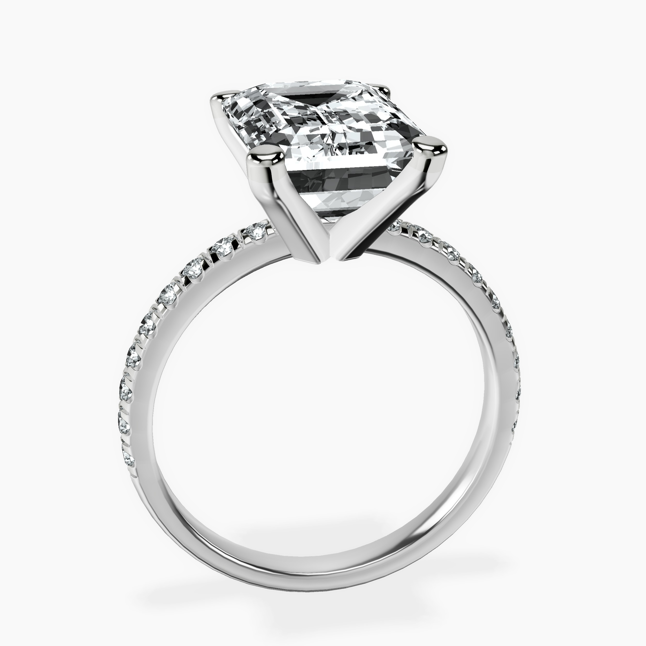 Platinum Venetia Half Eternity Lab Diamond Ring side right image one
