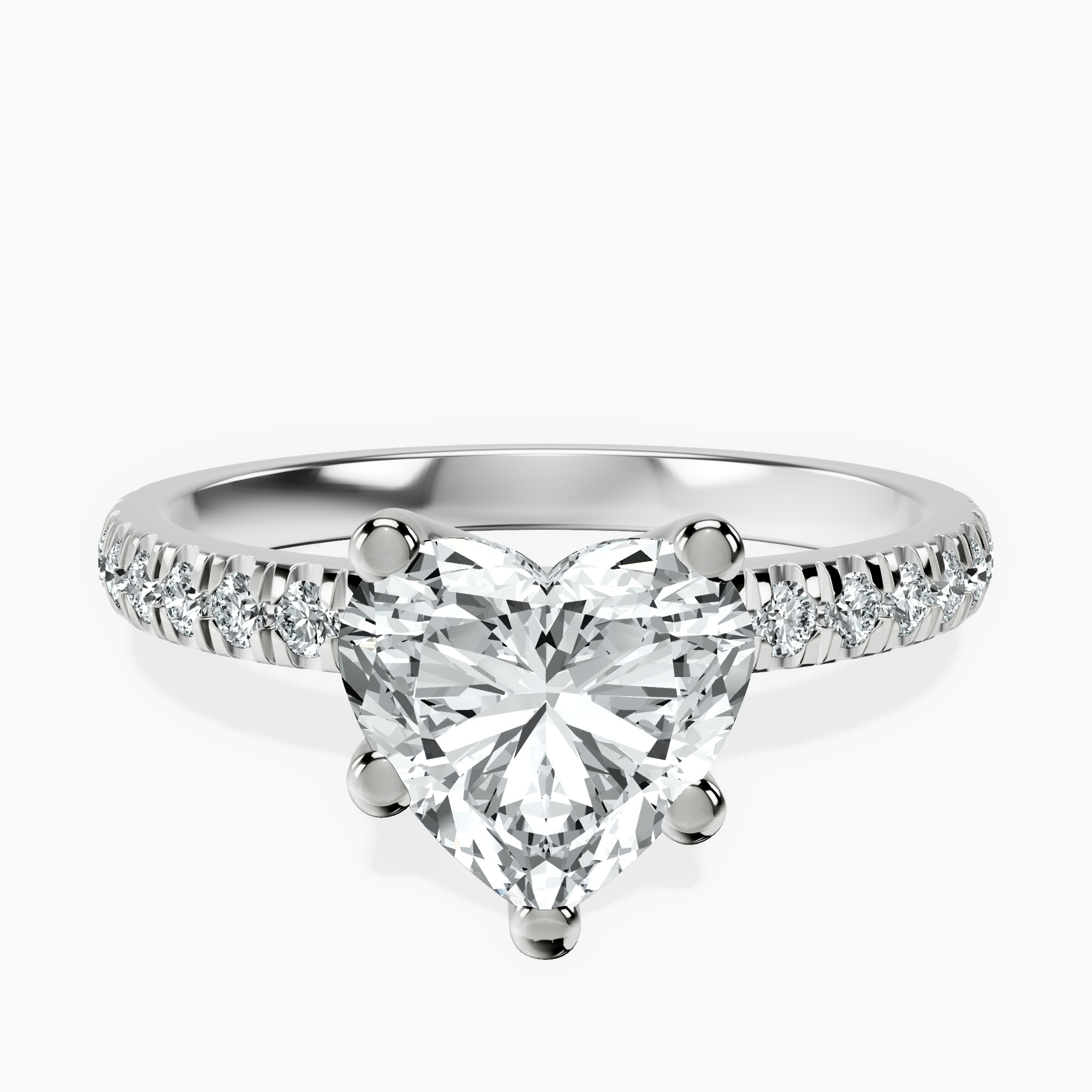 10kt White Gold Venetia Half Eternity Lab Diamond Ring rtr top