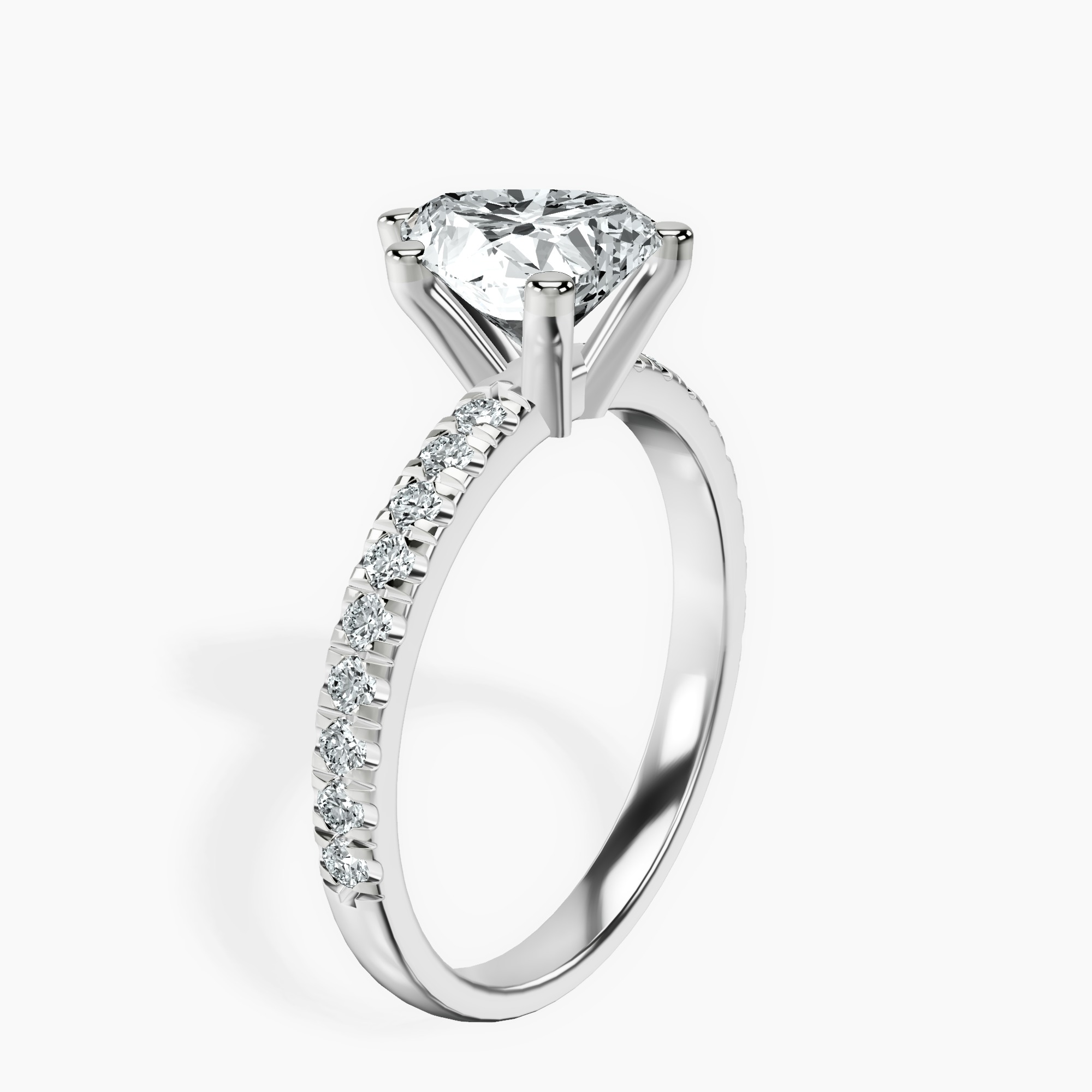 10kt White Gold Venetia Half Eternity Lab Diamond Ring standing product image one