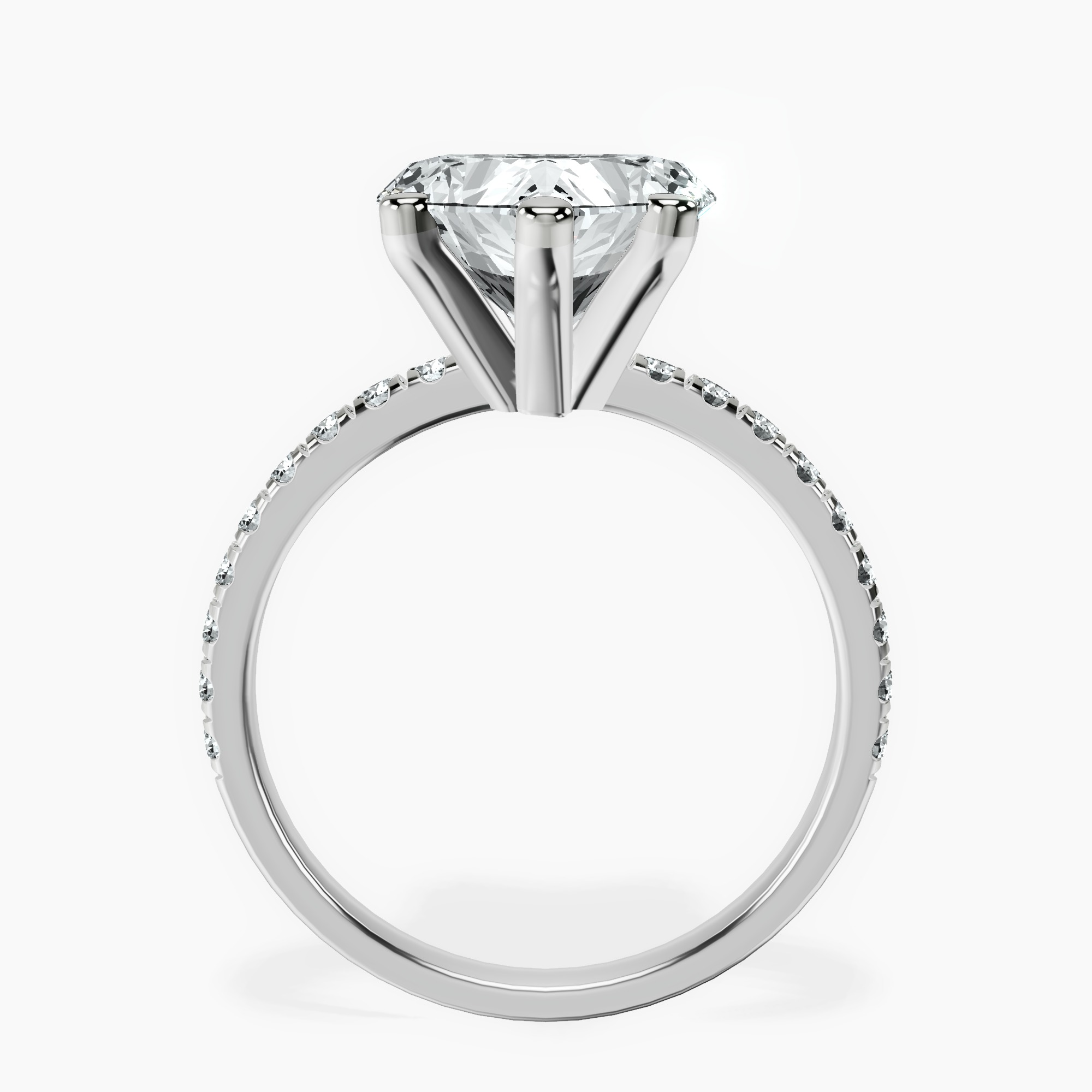 Platinum Venetia Half Eternity Lab Diamond Ring side right image one
