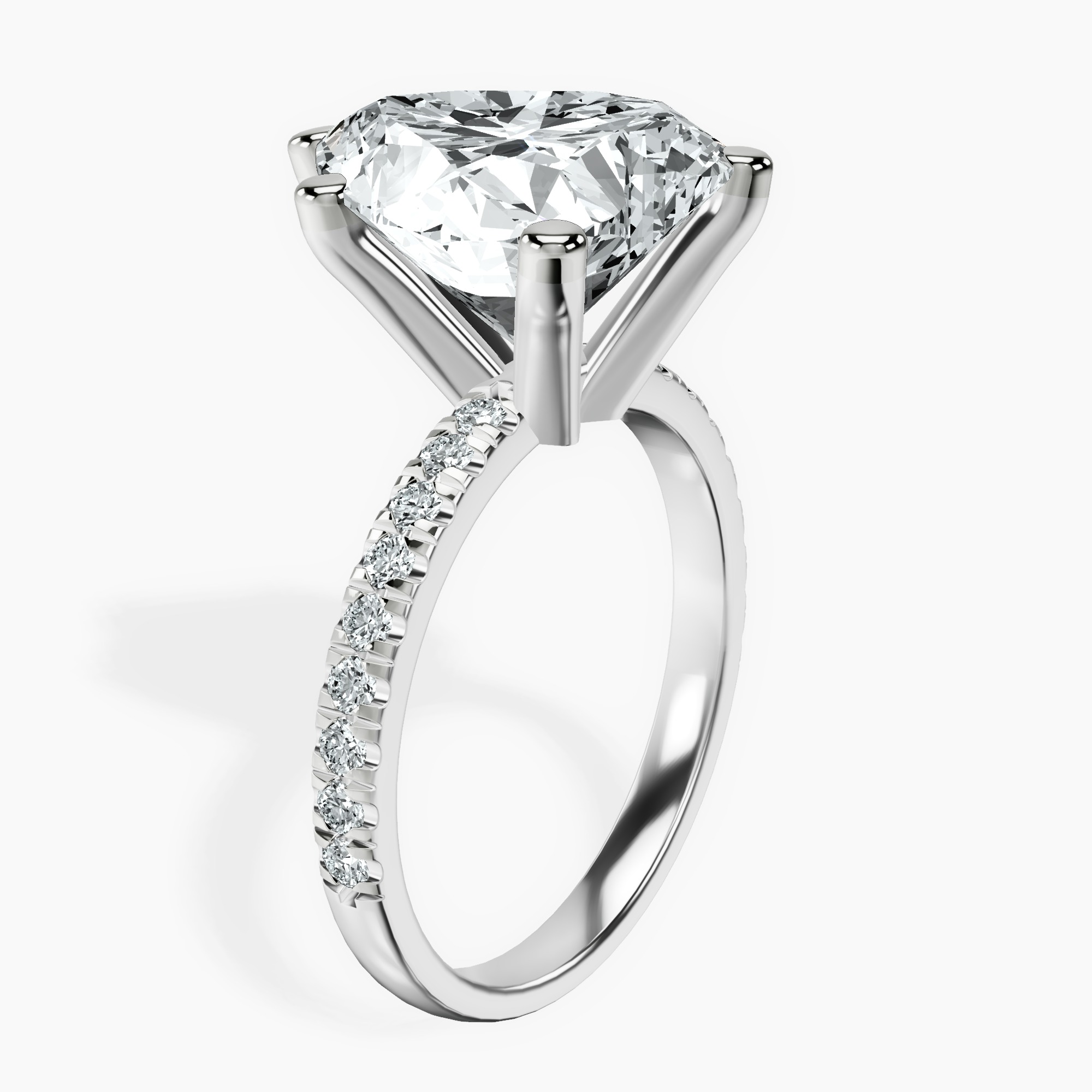 Platinum Venetia Half Eternity Lab Diamond Ring standing product image one