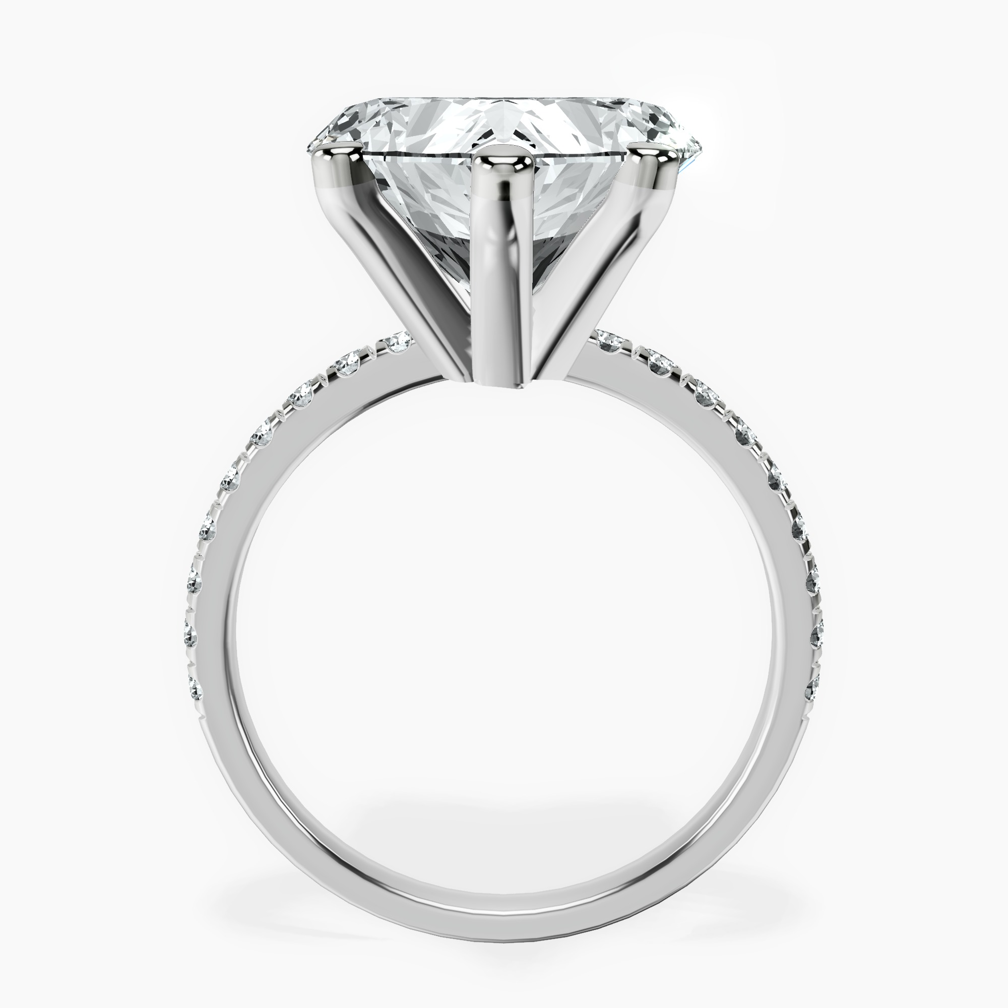 Platinum Venetia Half Eternity Lab Diamond Ring side right image one
