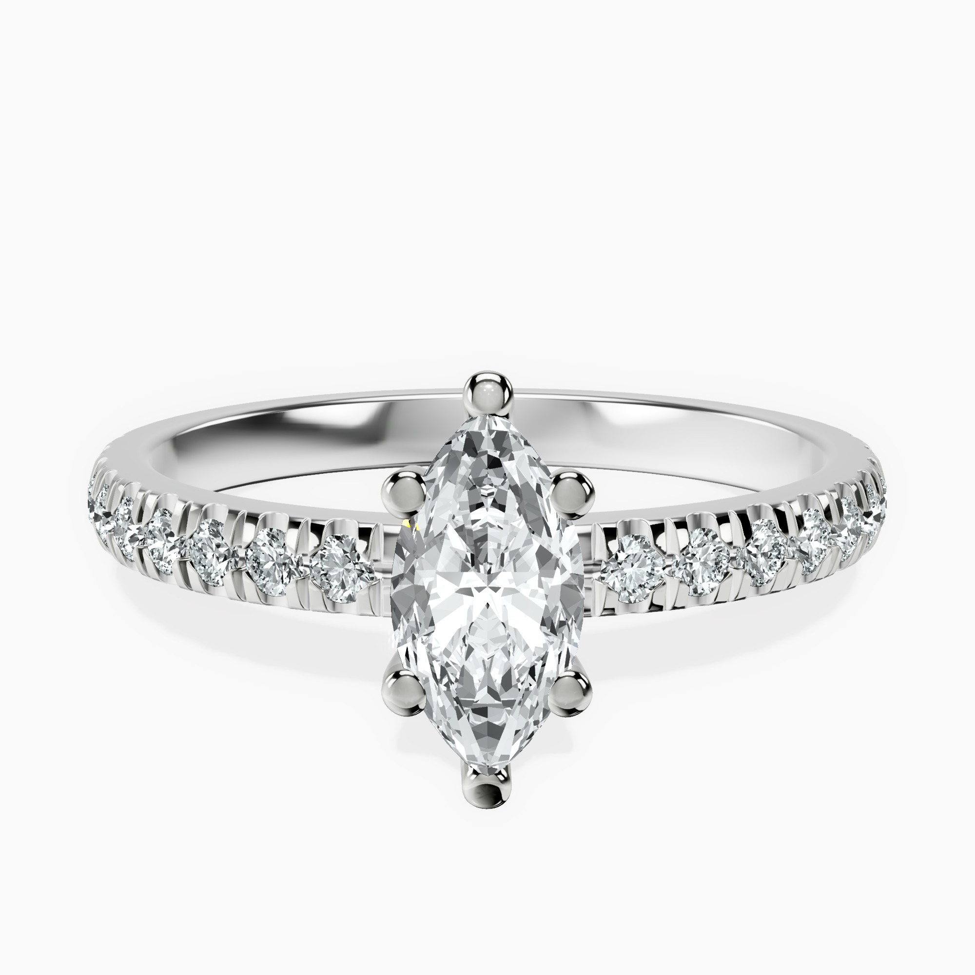 Platinum Venetia Half Eternity Lab Diamond Ring front image
