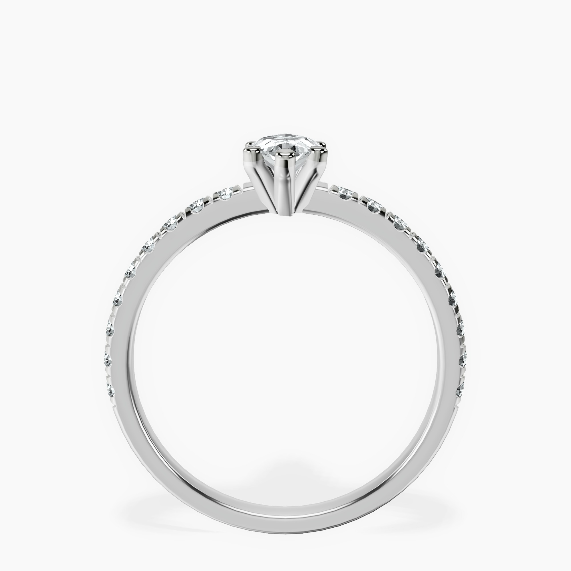 Platinum Venetia Half Eternity Lab Diamond Ring side right image one