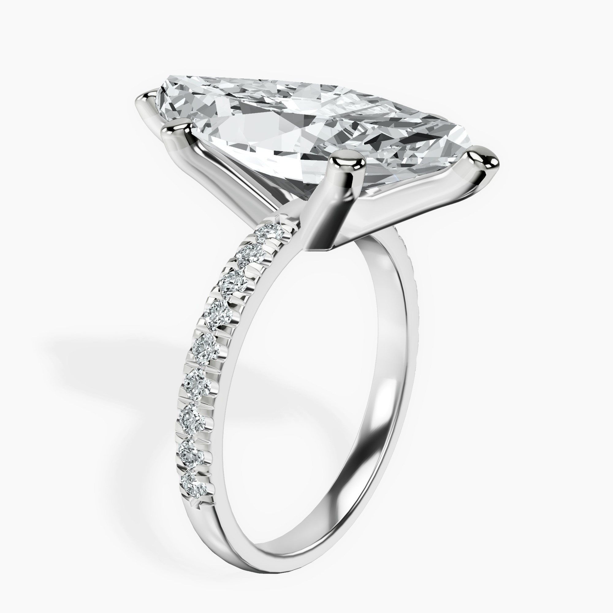 Platinum Venetia Half Eternity Lab Diamond Ring standing product image one