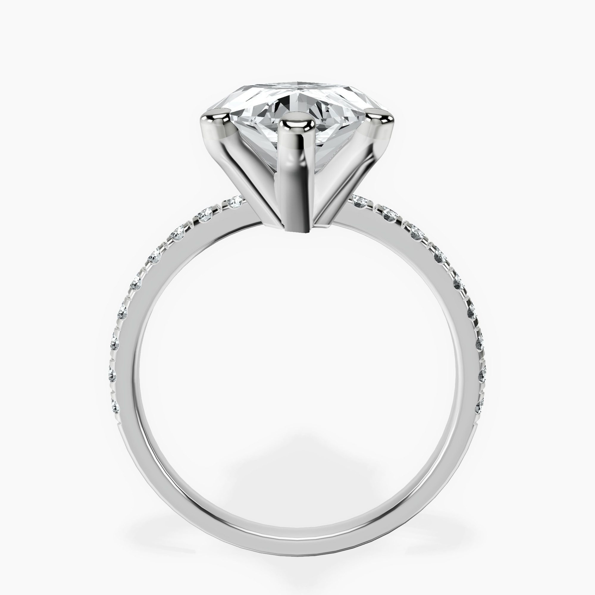 Platinum Venetia Half Eternity Lab Diamond Ring side right image one