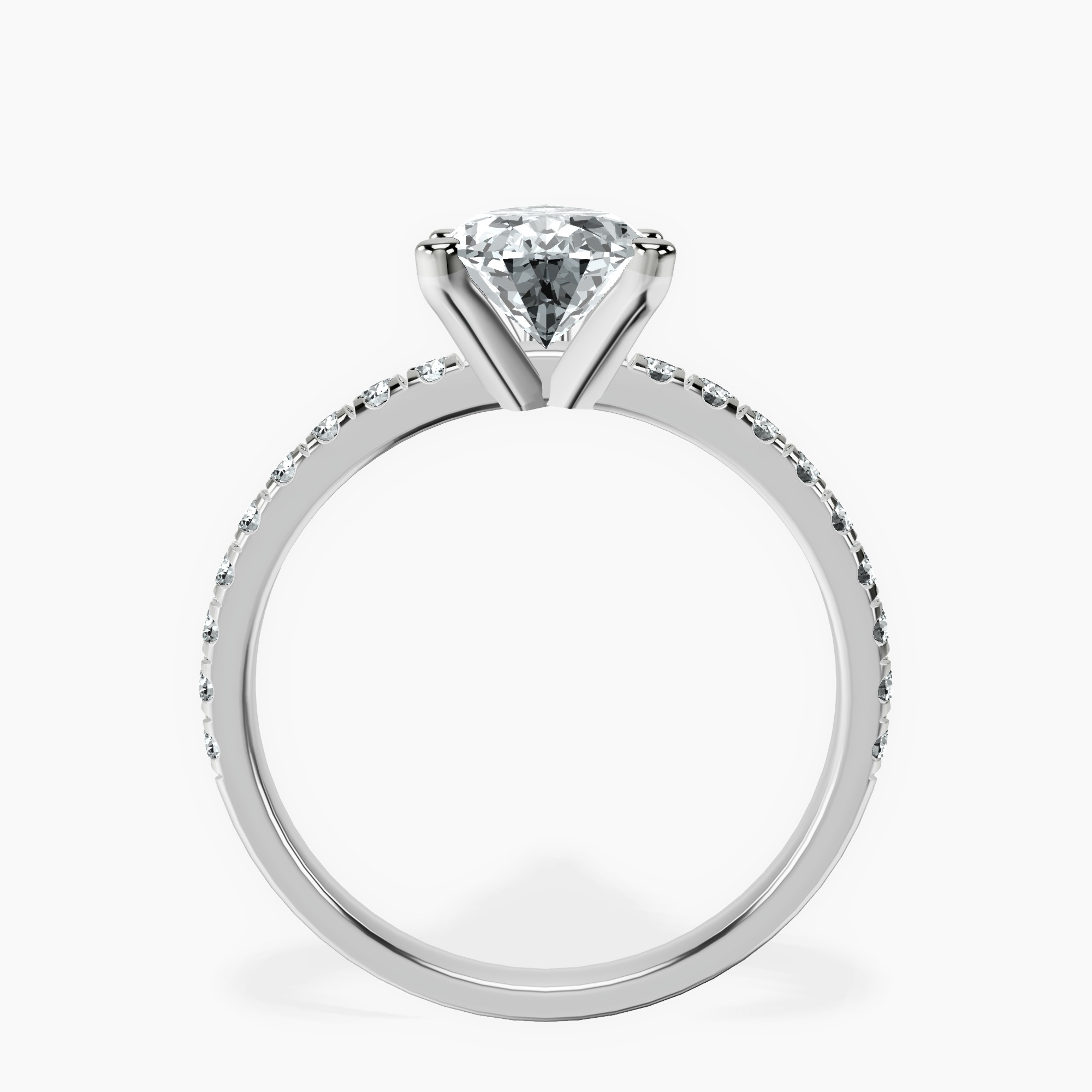 10kt White Gold Venetia Half Eternity Lab Diamond Ring side right image one
