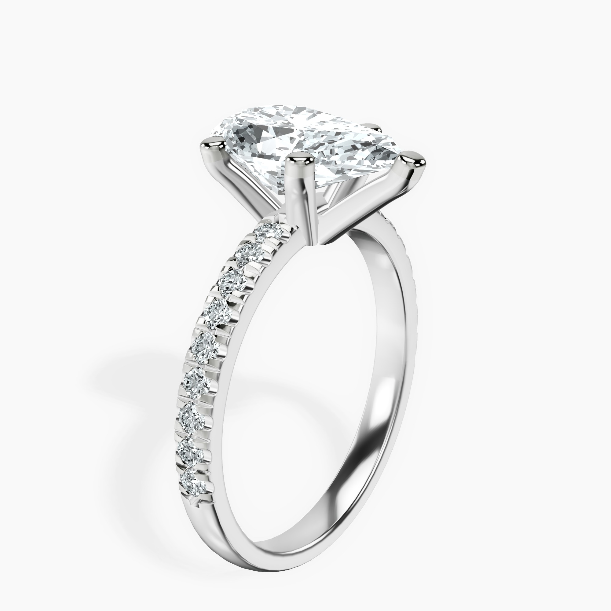 Platinum Venetia Half Eternity Lab Diamond Ring standing product image one