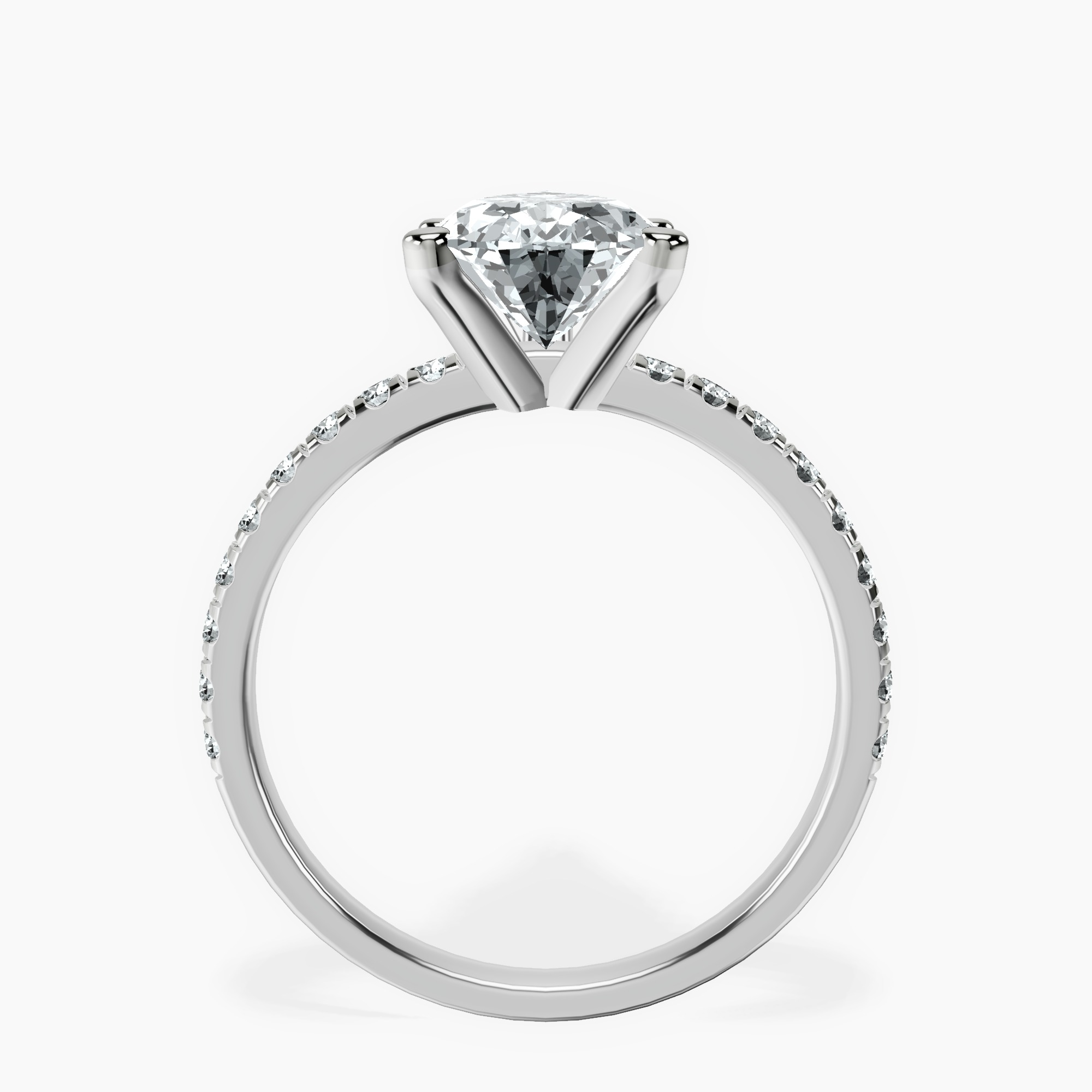 Platinum Venetia Half Eternity Lab Diamond Ring side right image one