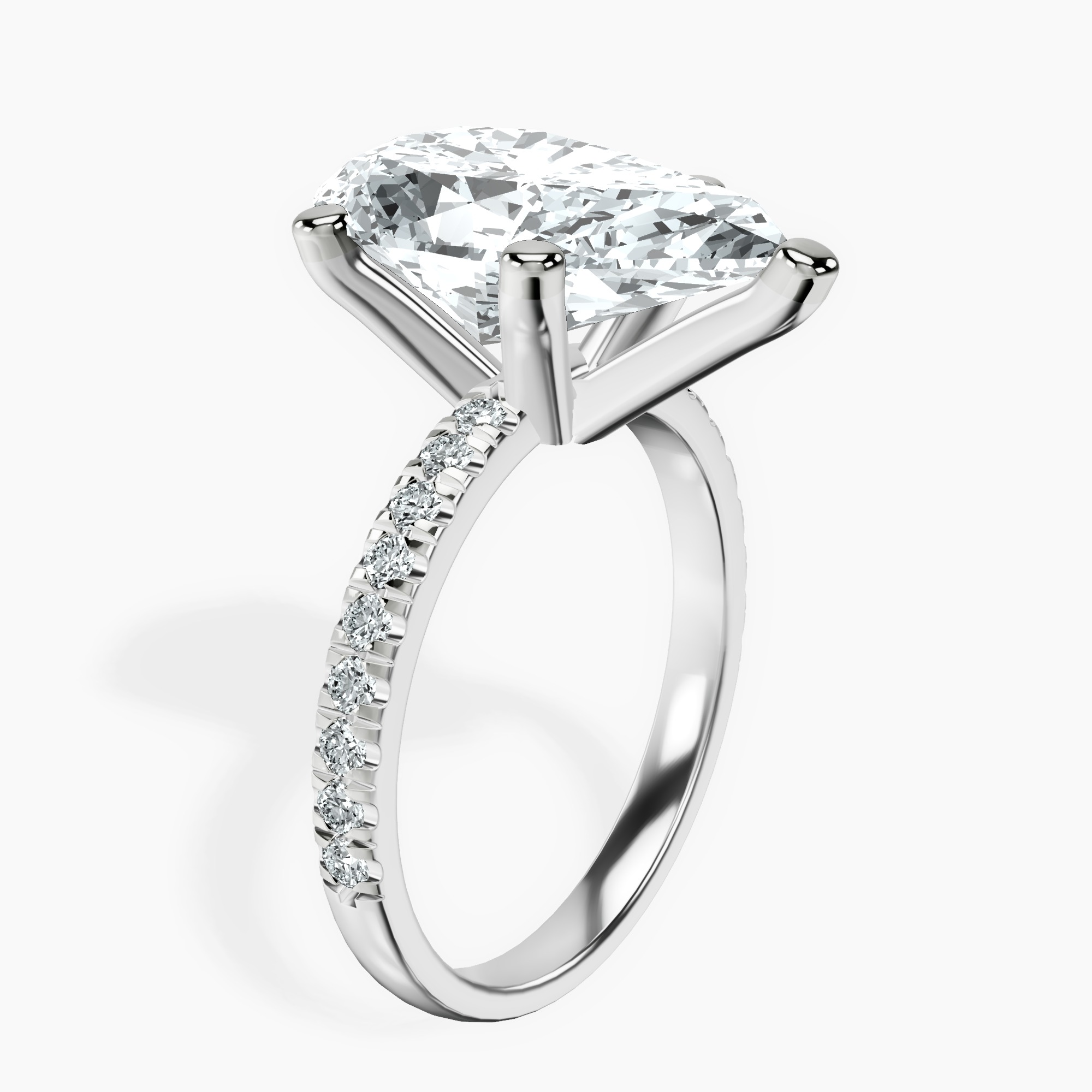 Platinum Venetia Half Eternity Lab Diamond Ring standing product image one