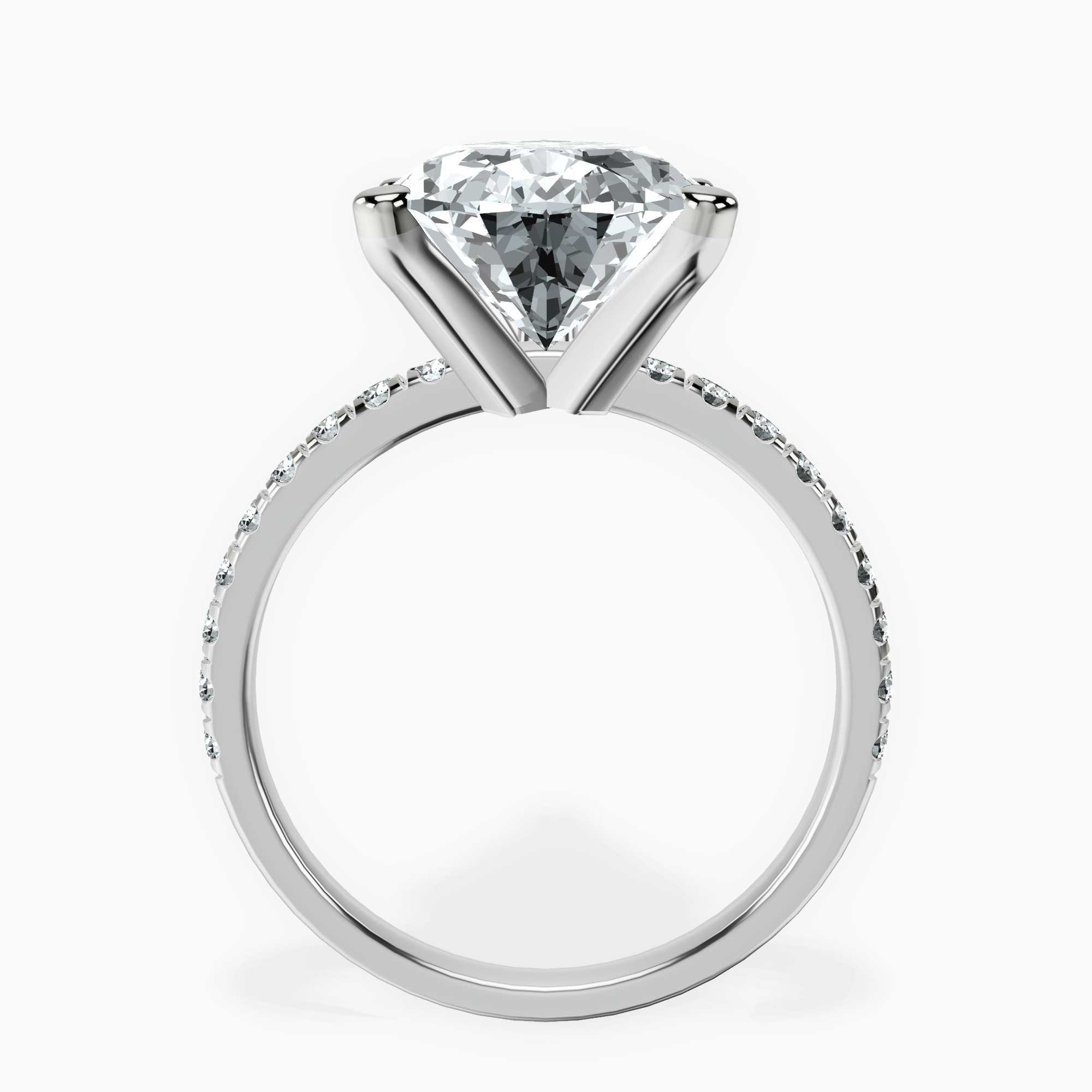 Platinum Venetia Half Eternity Lab Diamond Ring side right image one