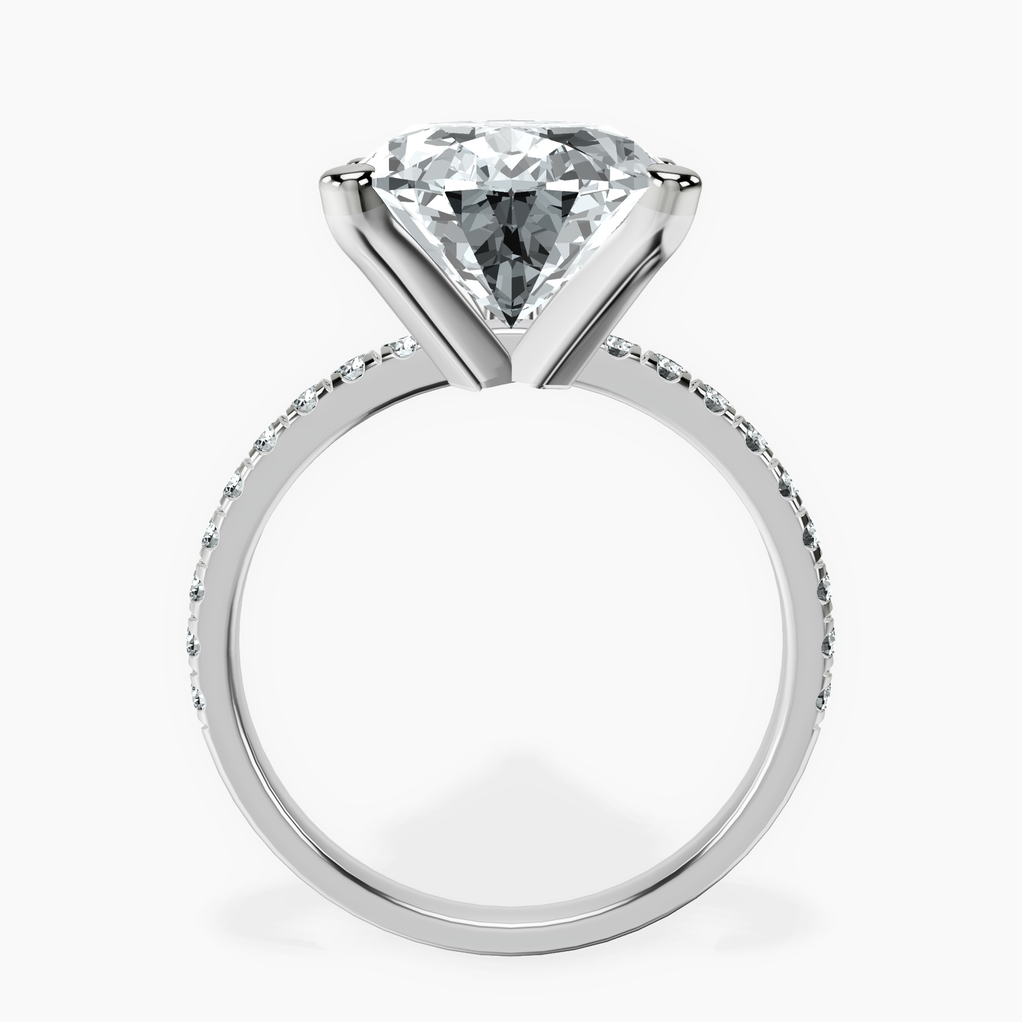 Platinum Venetia Half Eternity Lab Diamond Ring side right image one