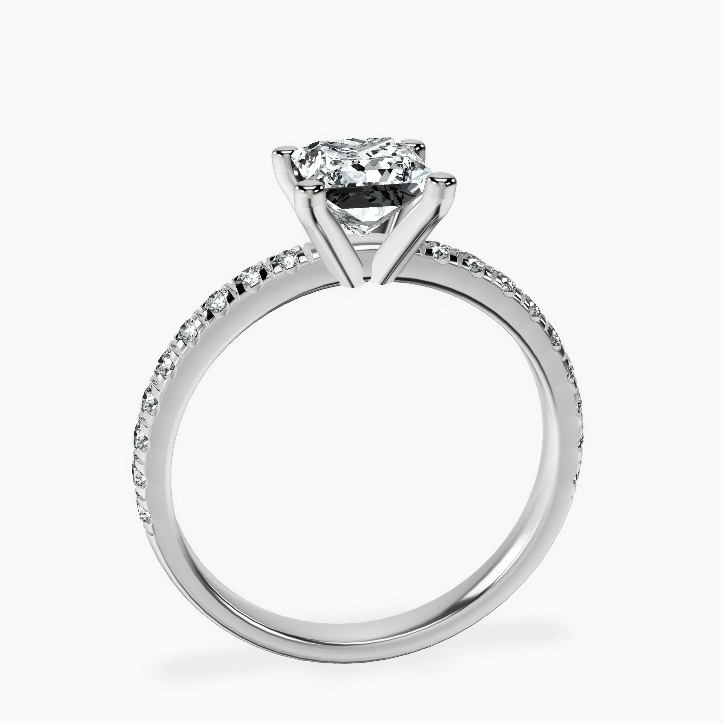 Platinum Venetia Half Eternity Lab Diamond Ring side right image one