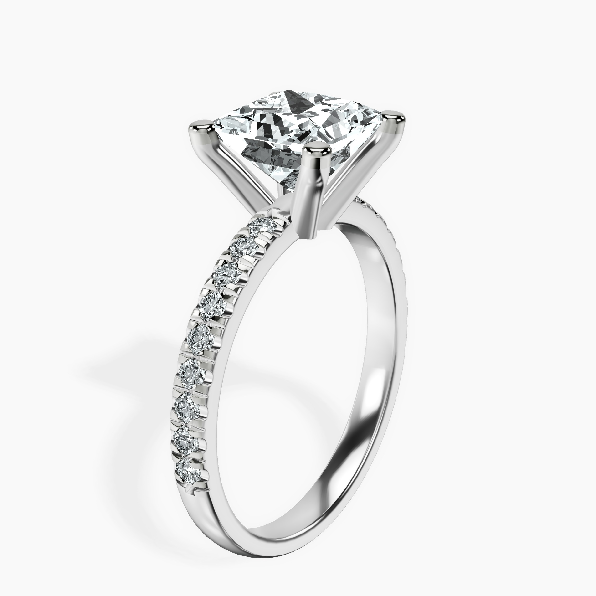 Platinum Venetia Half Eternity Lab Diamond Ring standing product image one
