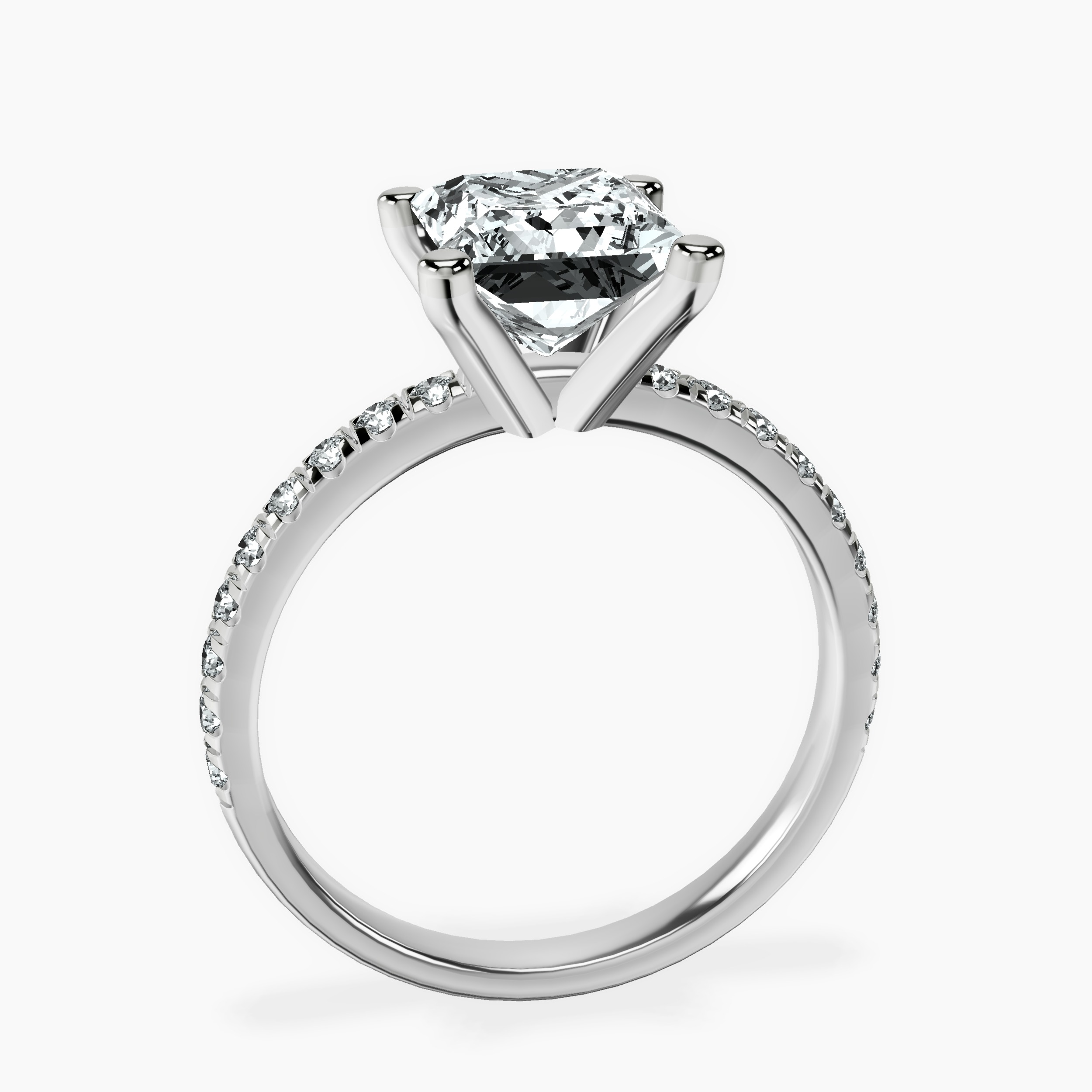 Platinum Venetia Half Eternity Lab Diamond Ring side right image one
