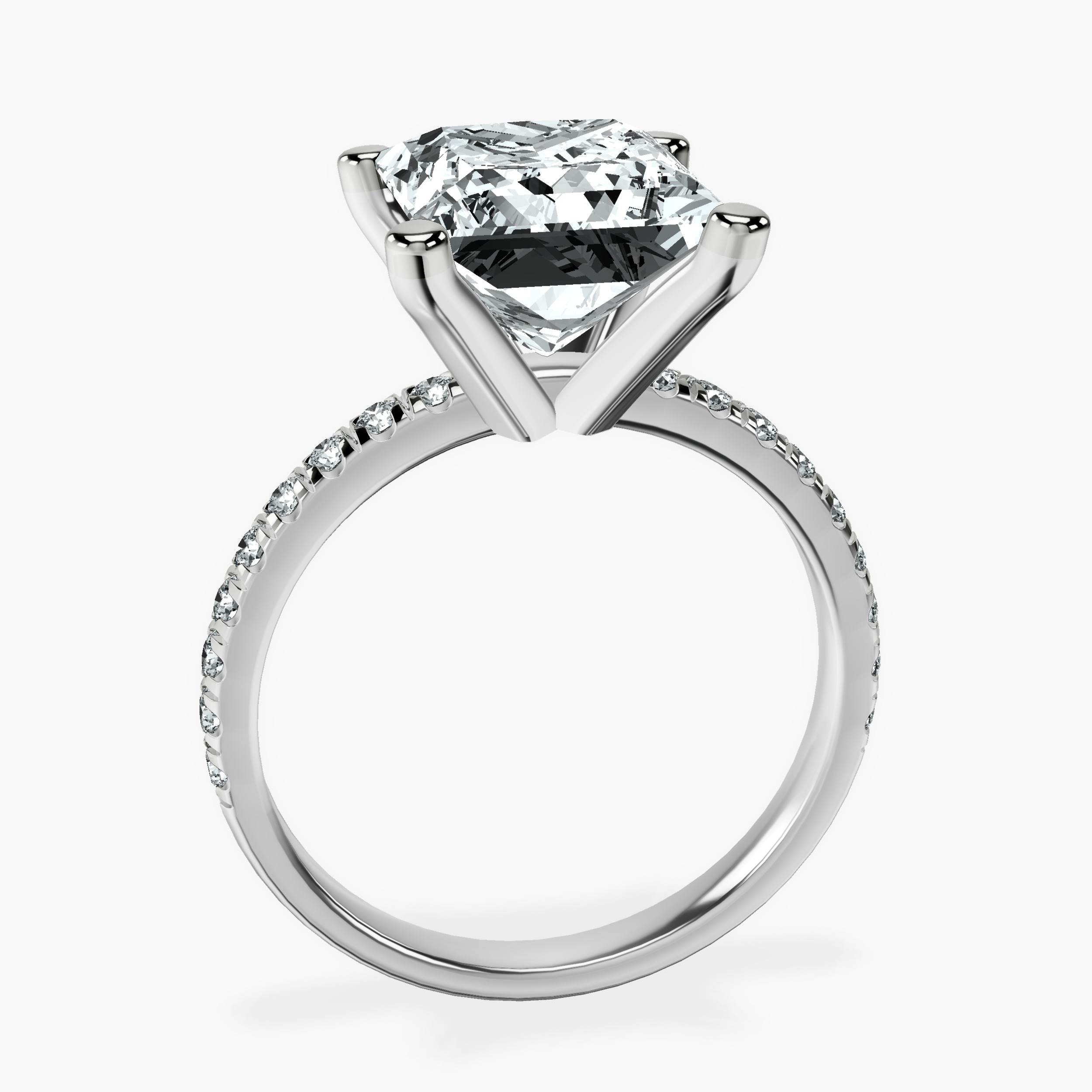 Platinum Venetia Half Eternity Lab Diamond Ring side right image one