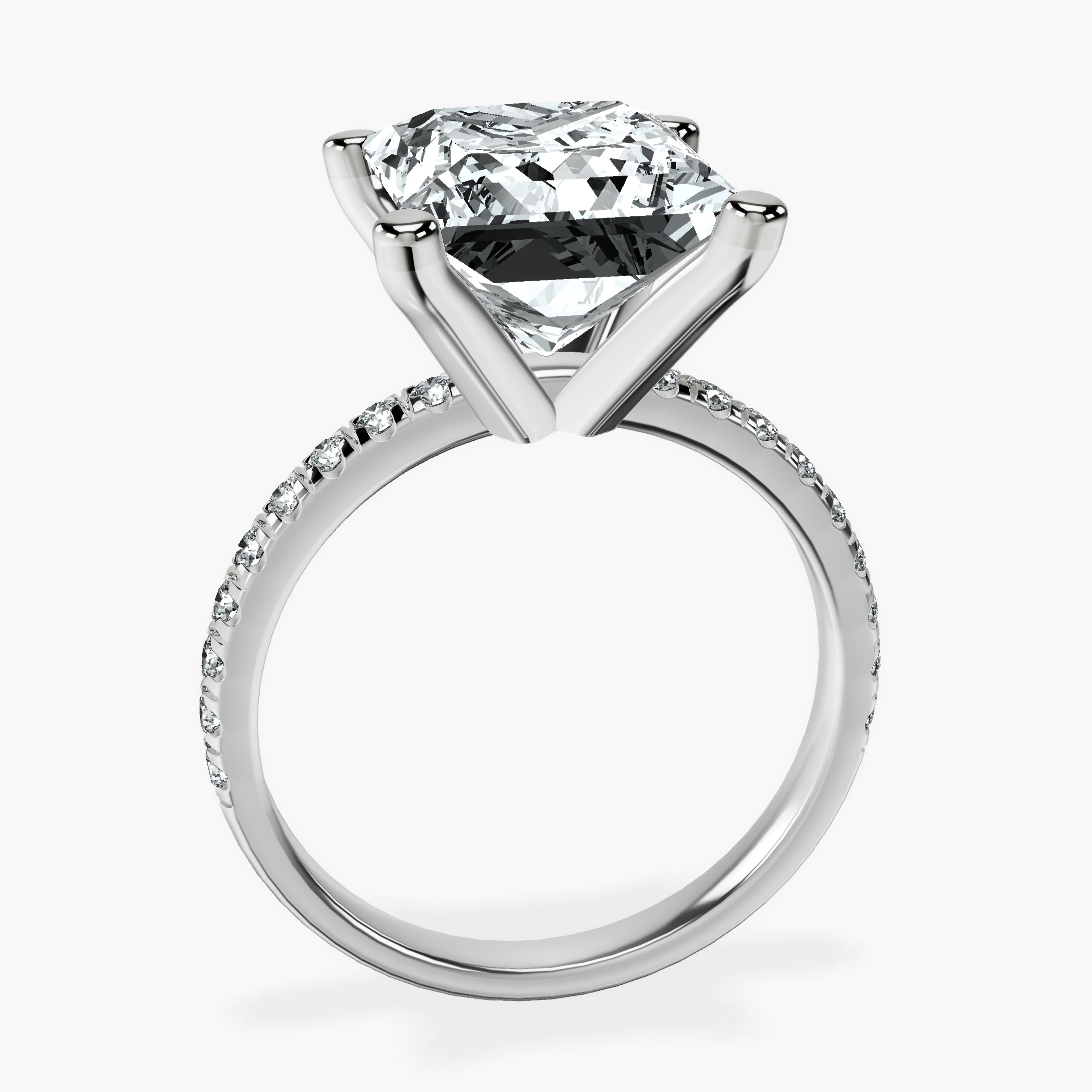 Platinum Venetia Half Eternity Lab Diamond Ring side right image one