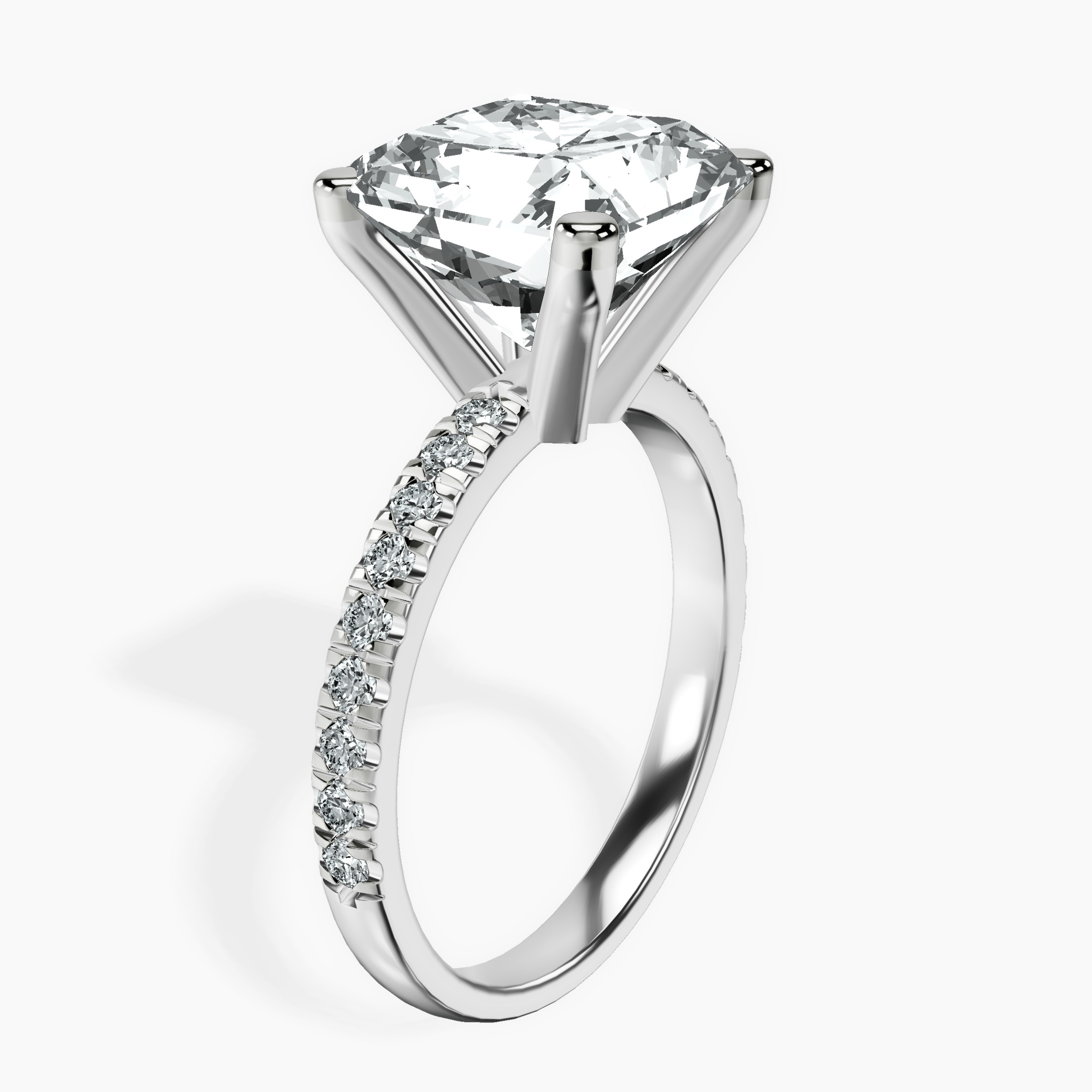 Platinum Venetia Half Eternity Lab Diamond Ring standing product image one