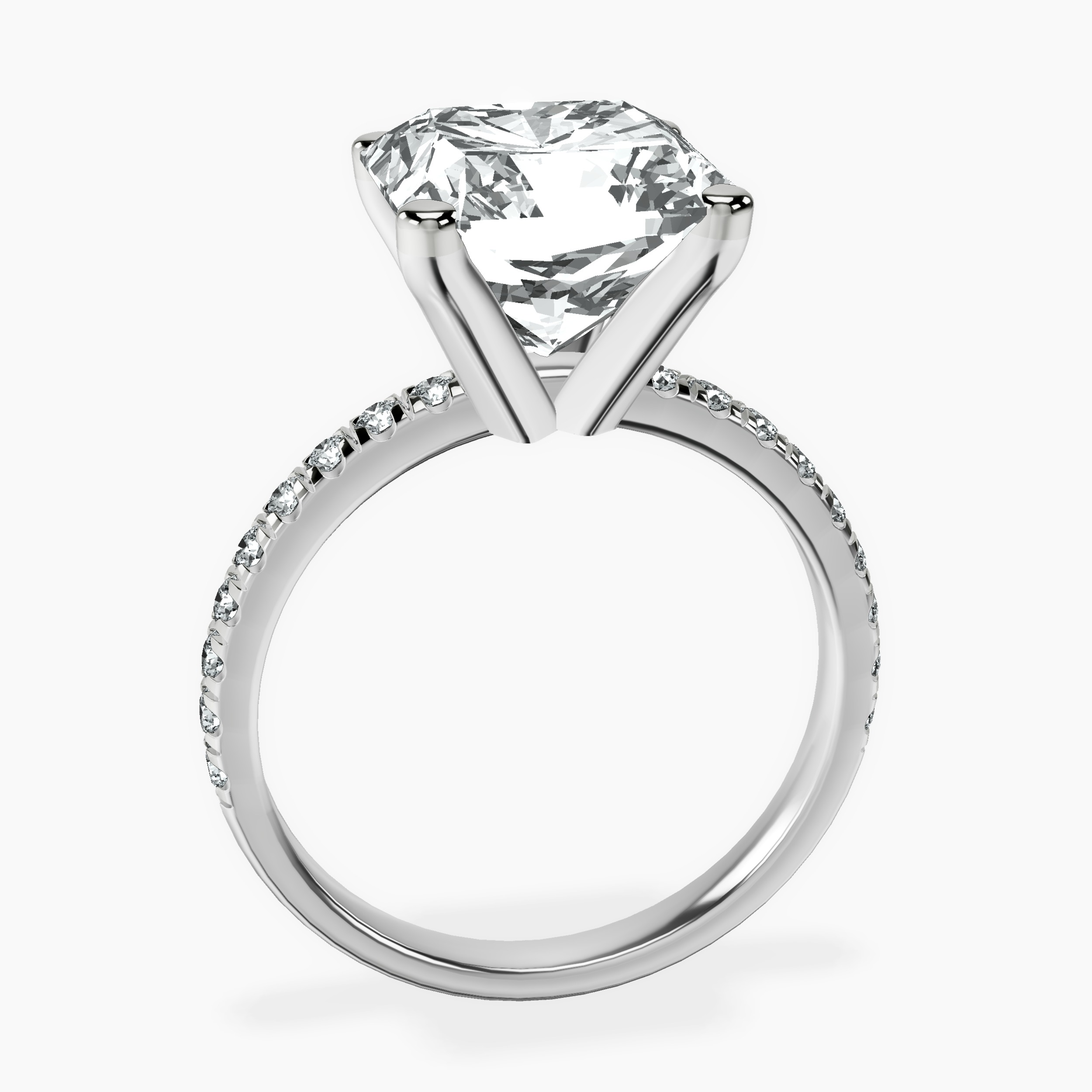 Platinum Venetia Half Eternity Lab Diamond Ring side right image one