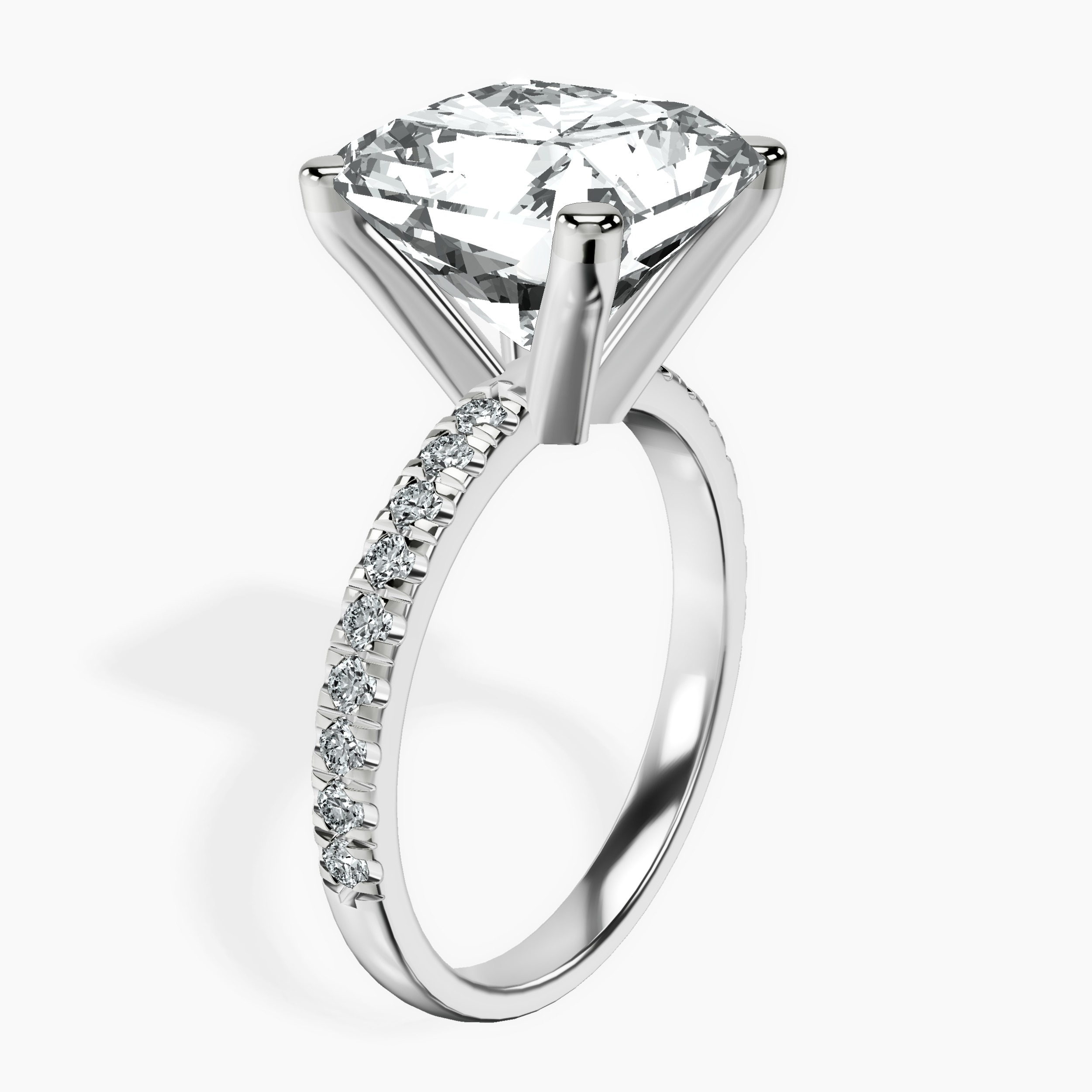 Platinum Venetia Half Eternity Lab Diamond Ring standing product image one