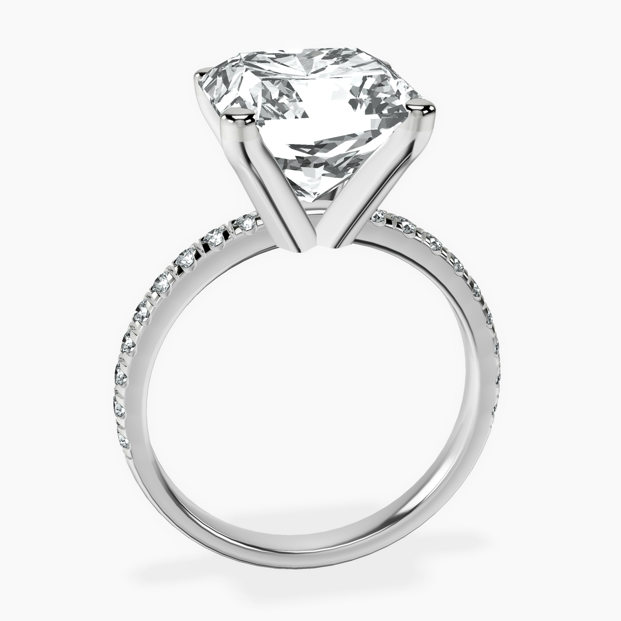 Platinum Venetia Half Eternity Lab Diamond Ring side right image one
