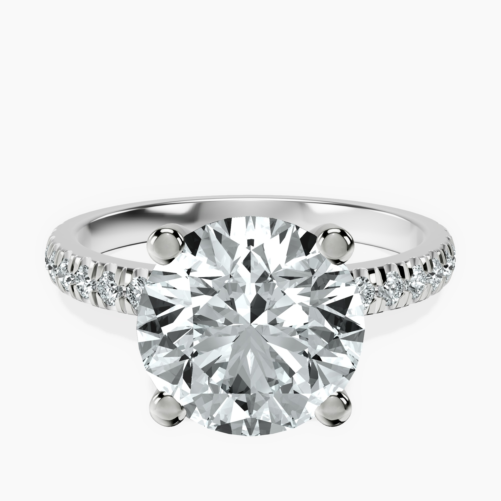 4.63 ct. round Venetia Half Eternity Ring in 14kt white gold rtr top