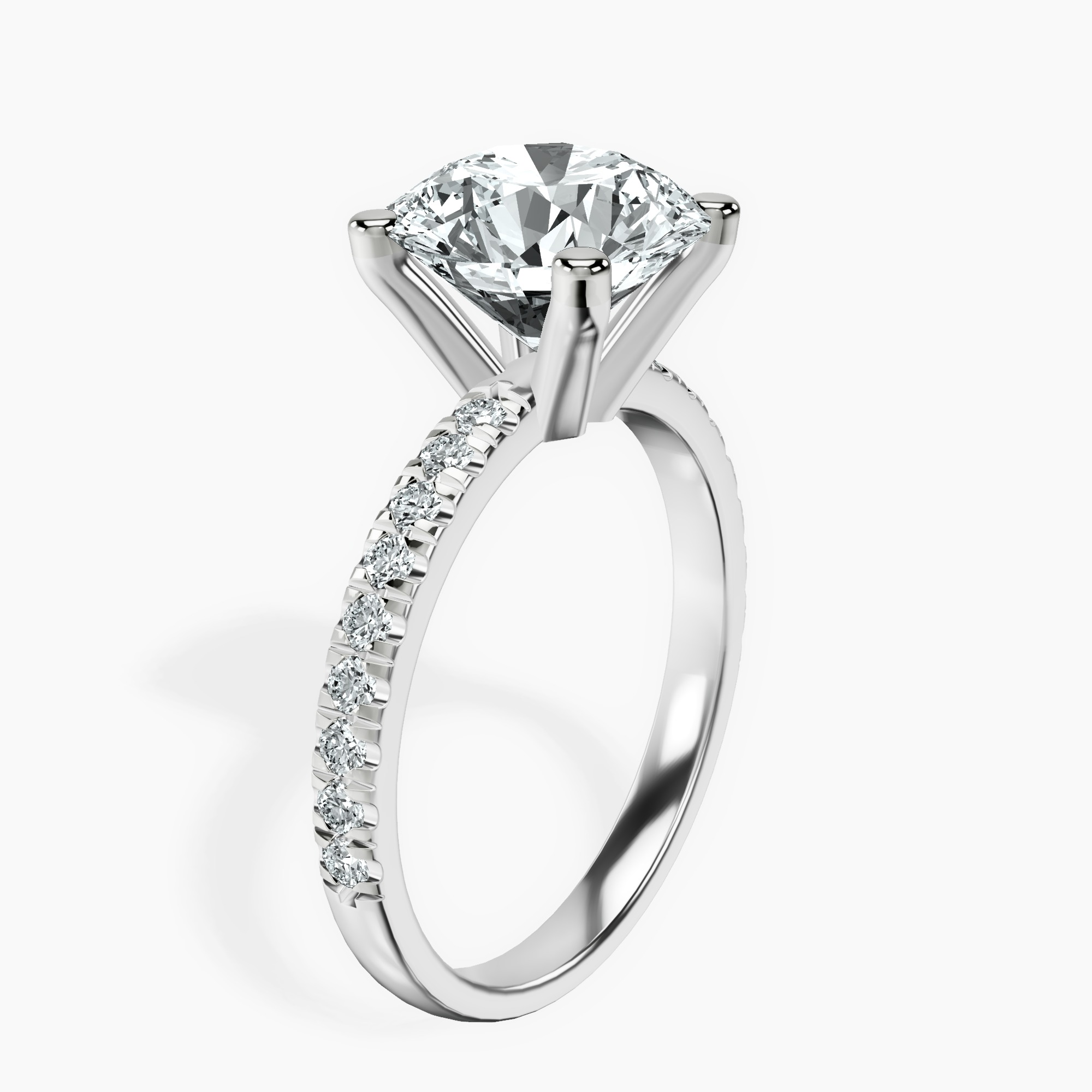 4.63 ct. round Venetia Half Eternity Ring in 14kt white gold standing product image one