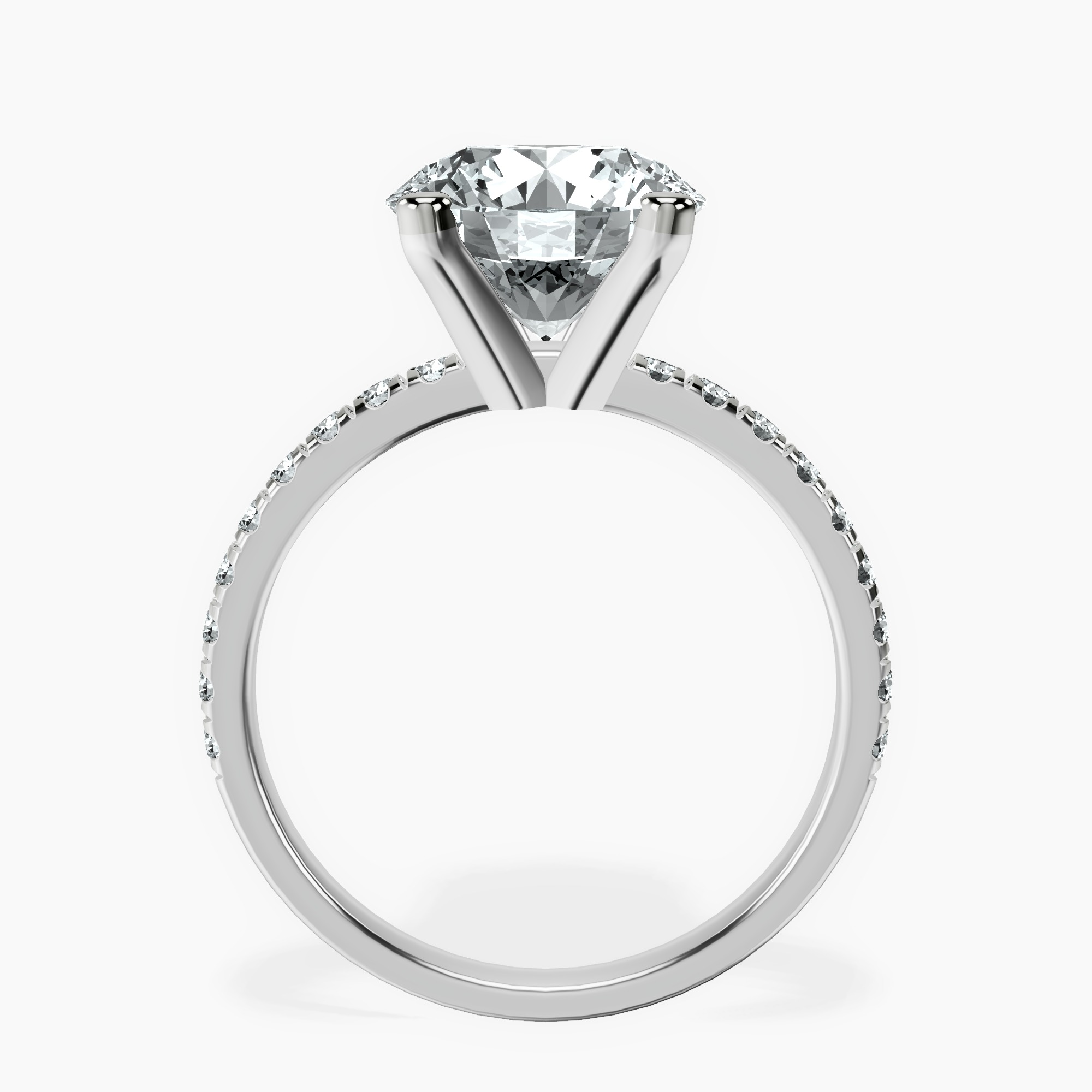 4.63 ct. round Venetia Half Eternity Ring in 14kt white gold side right image one