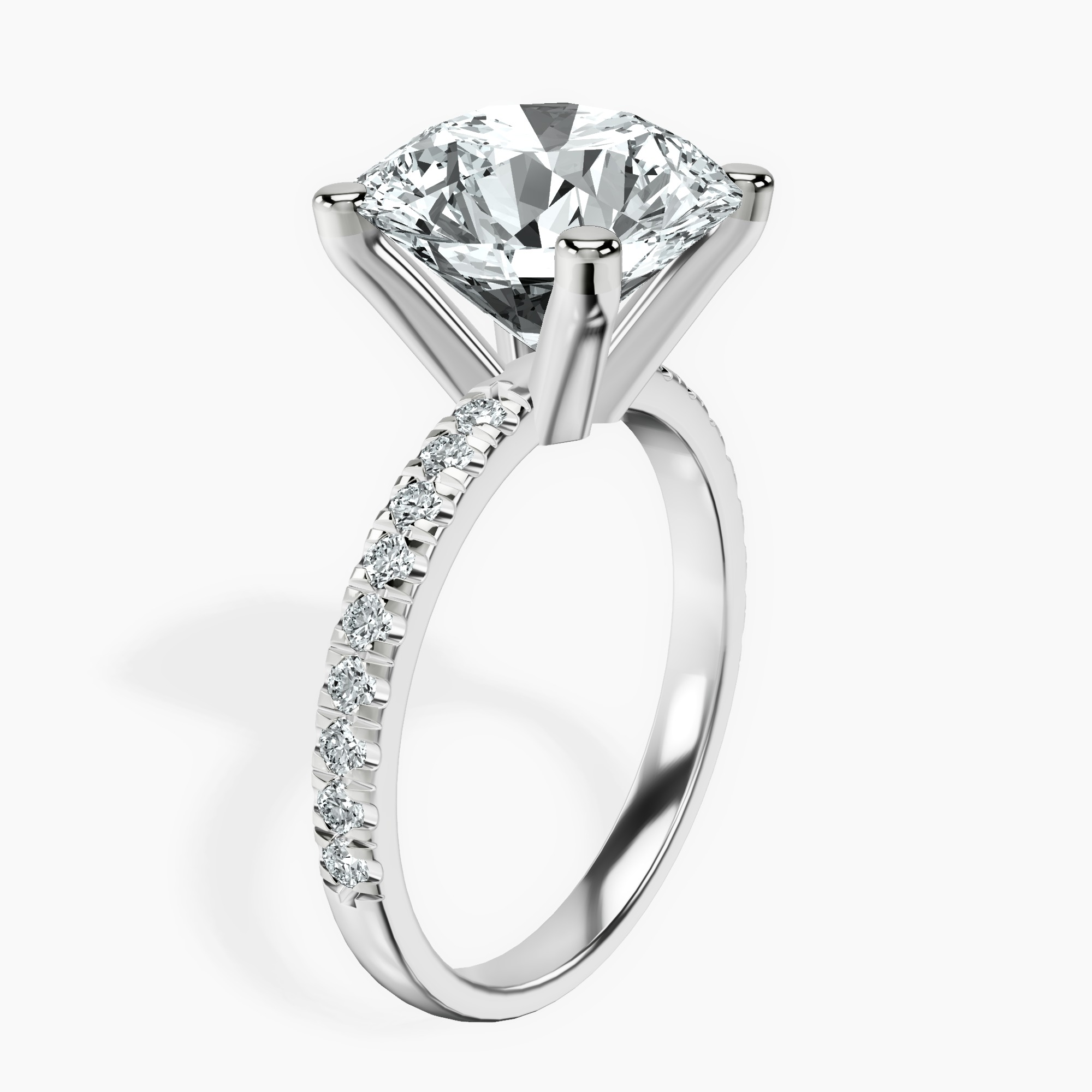 10kt White Gold Venetia Half Eternity Lab Diamond Ring standing product image one