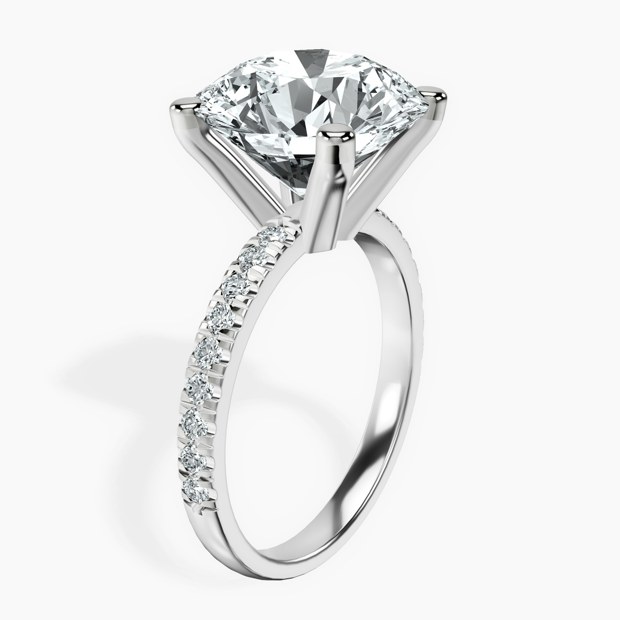 10kt White Gold Venetia Half Eternity Lab Diamond Ring standing product image one