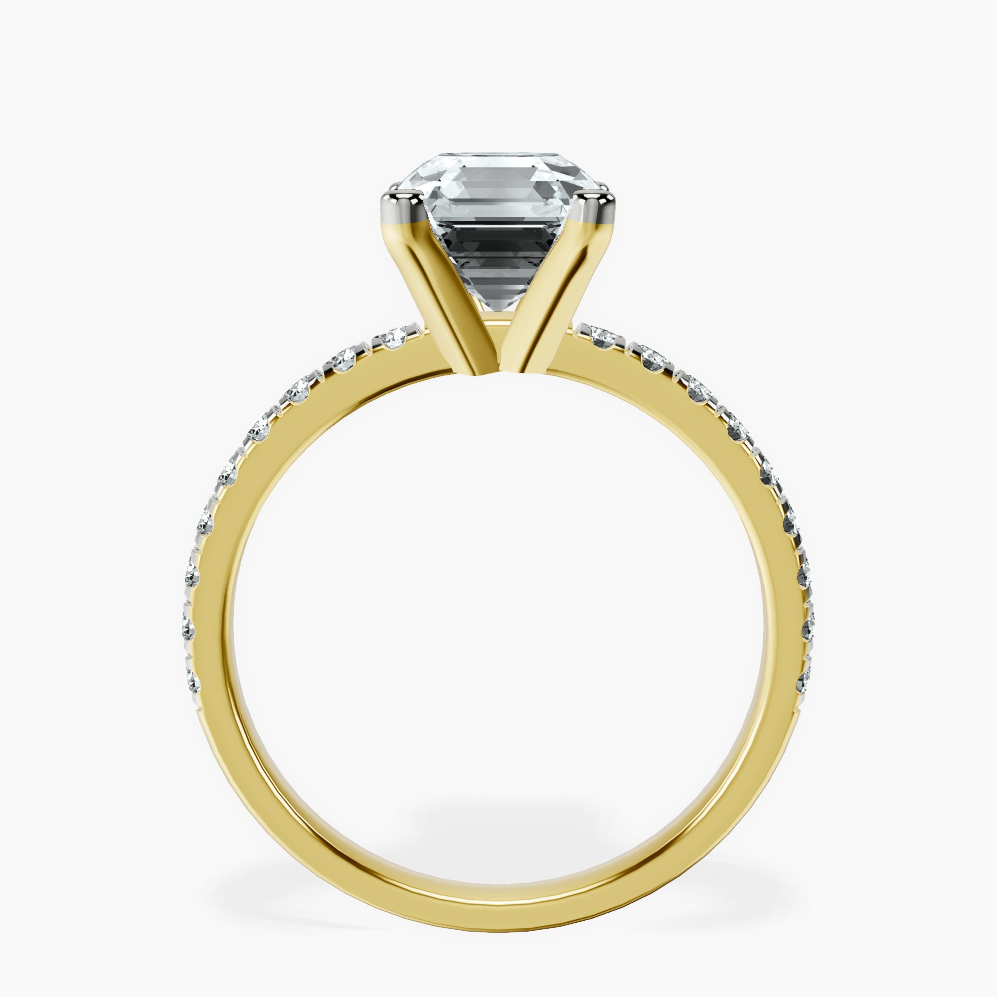 10kt Yellow Gold Venetia Half Eternity Lab Diamond Ring side right image one