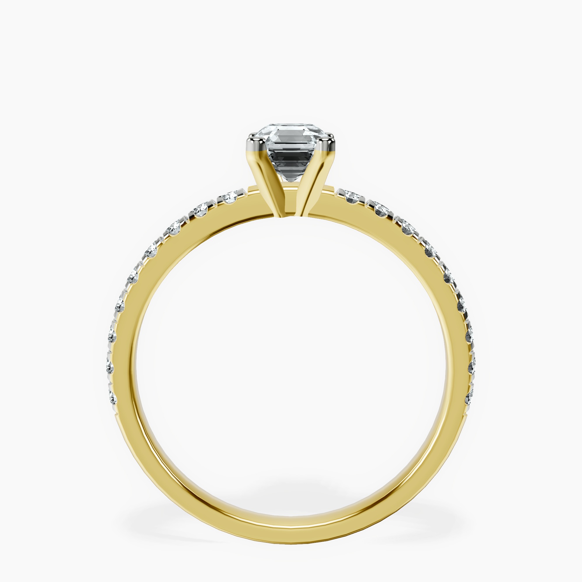 14kt Yellow Gold Venetia Half Eternity Lab Diamond Ring side right image one