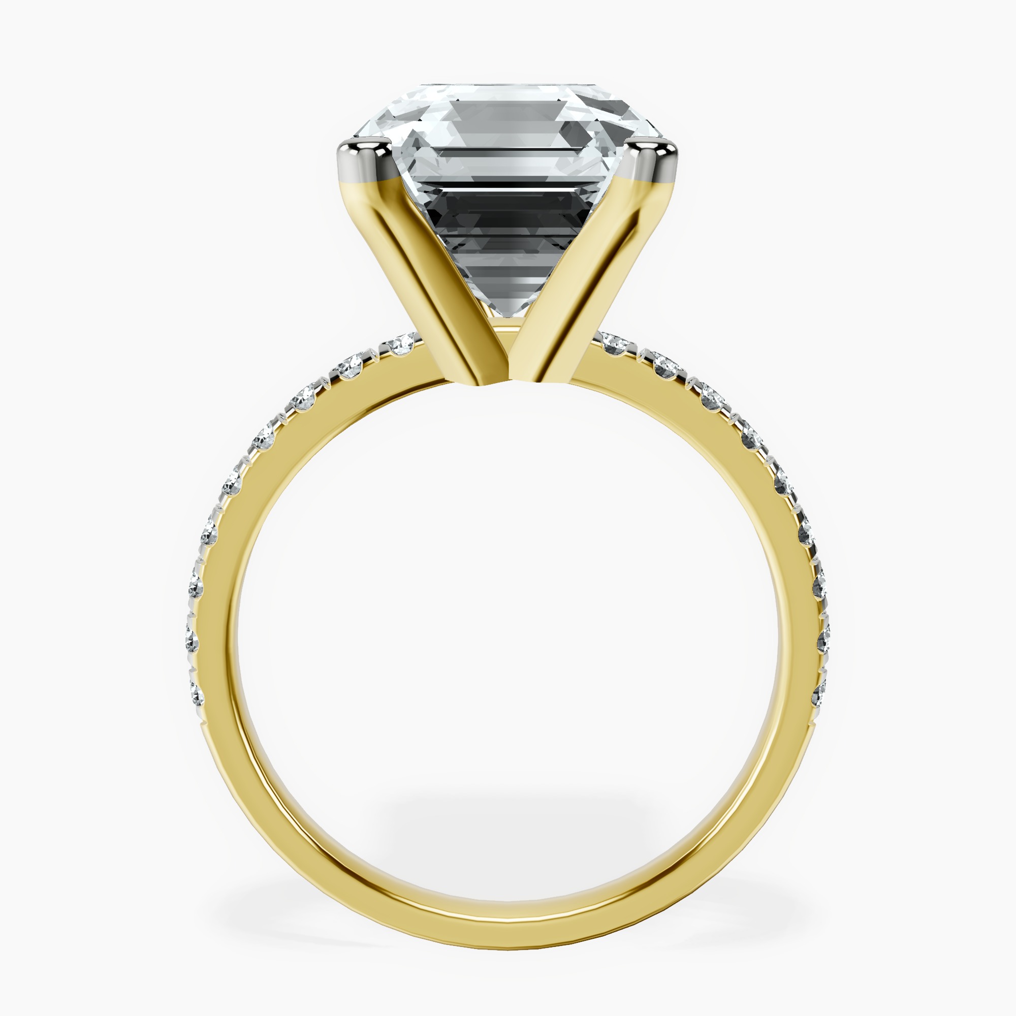 14kt Yellow Gold Venetia Half Eternity Lab Diamond Ring side right image one