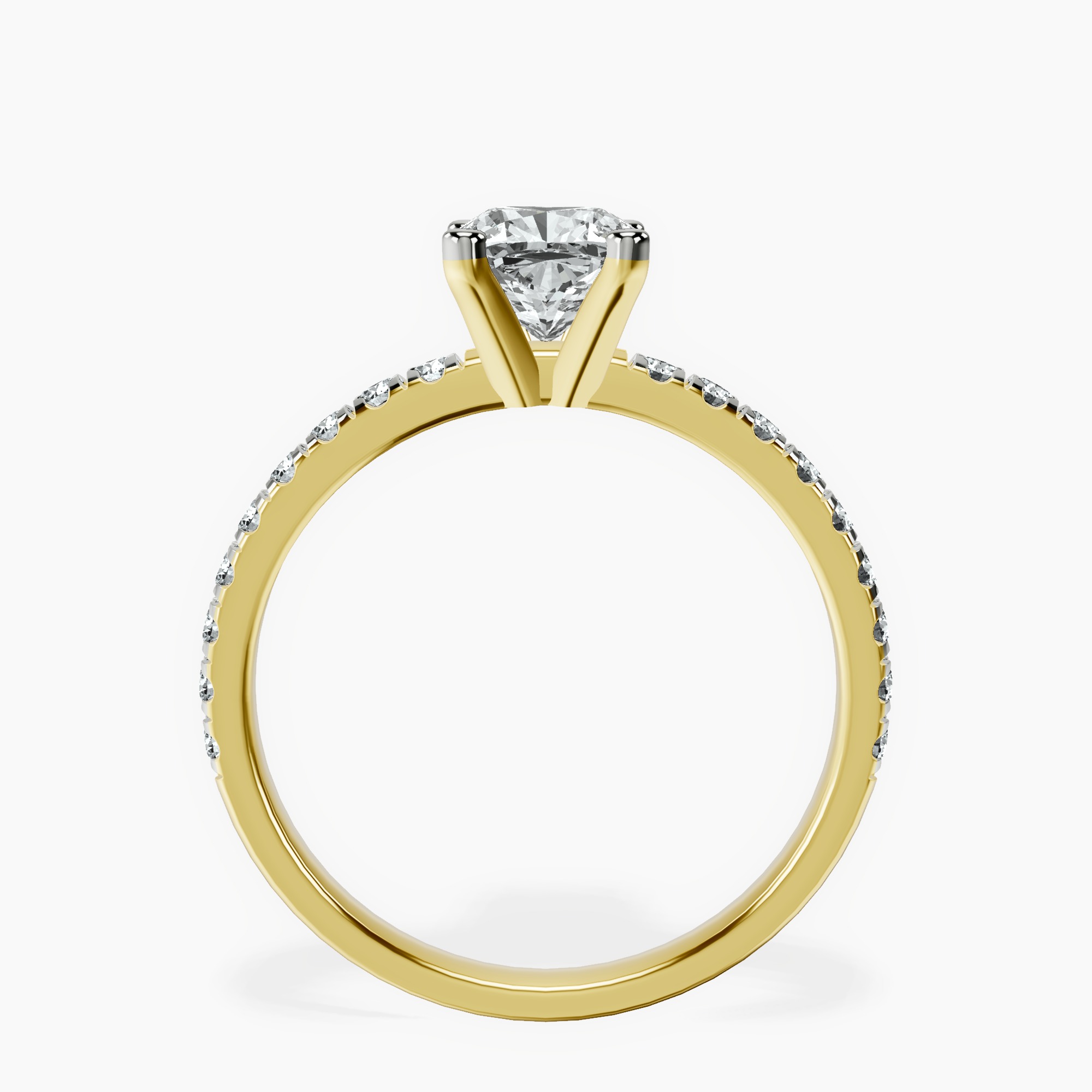 14kt Yellow Gold Venetia Half Eternity Lab Diamond Ring side right image one