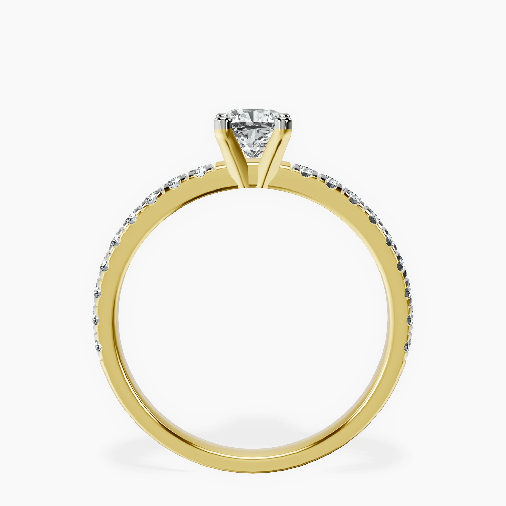 14kt Yellow Gold Venetia Half Eternity Lab Diamond Ring side right image one