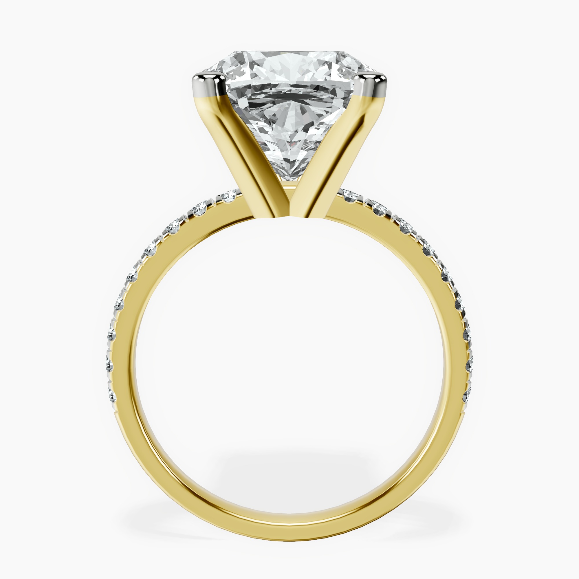18kt Yellow Gold Venetia Half Eternity Lab Diamond Ring side right image one